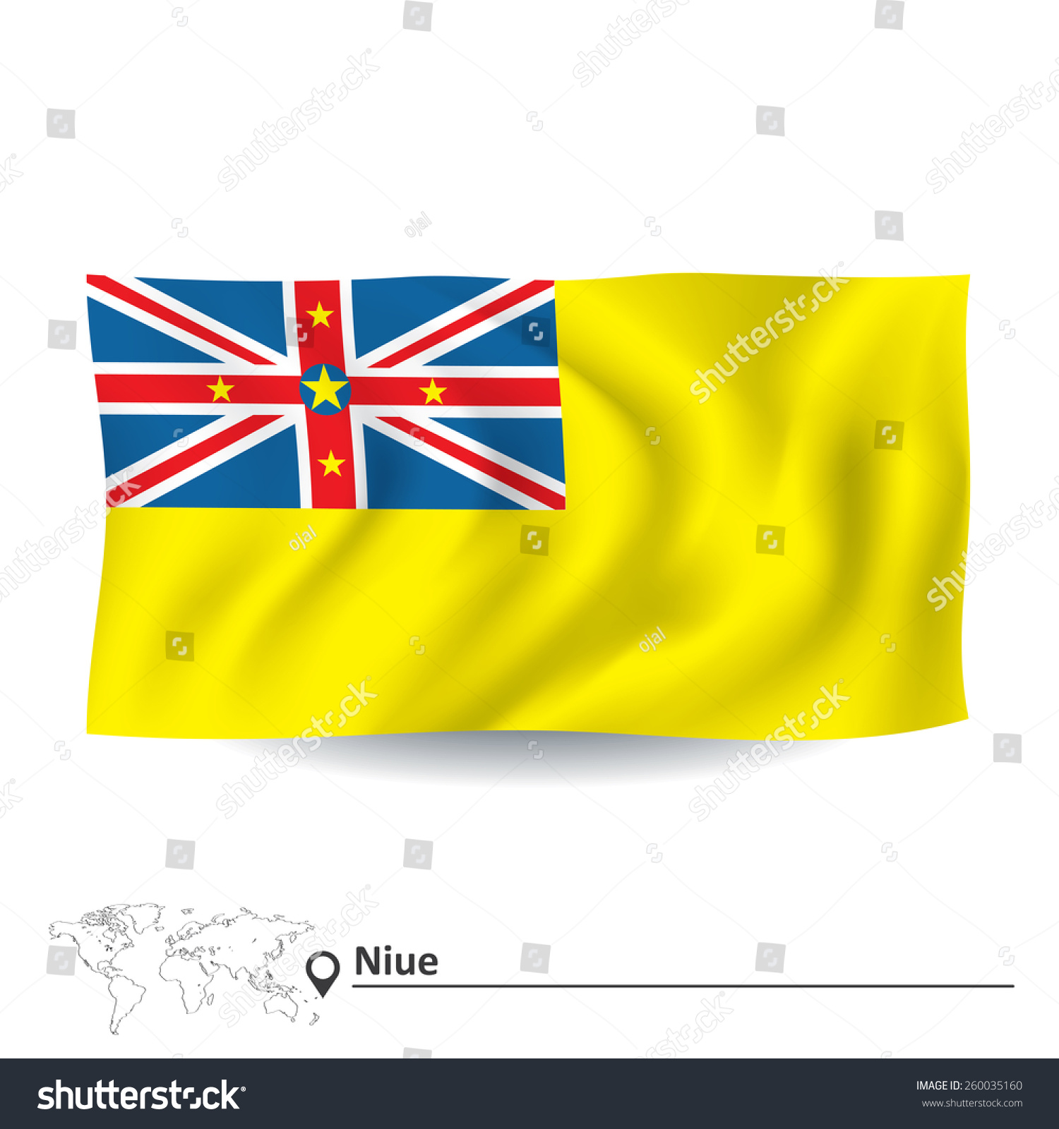 Flag Of Niue Vector Illustration Royalty Free Stock Vector