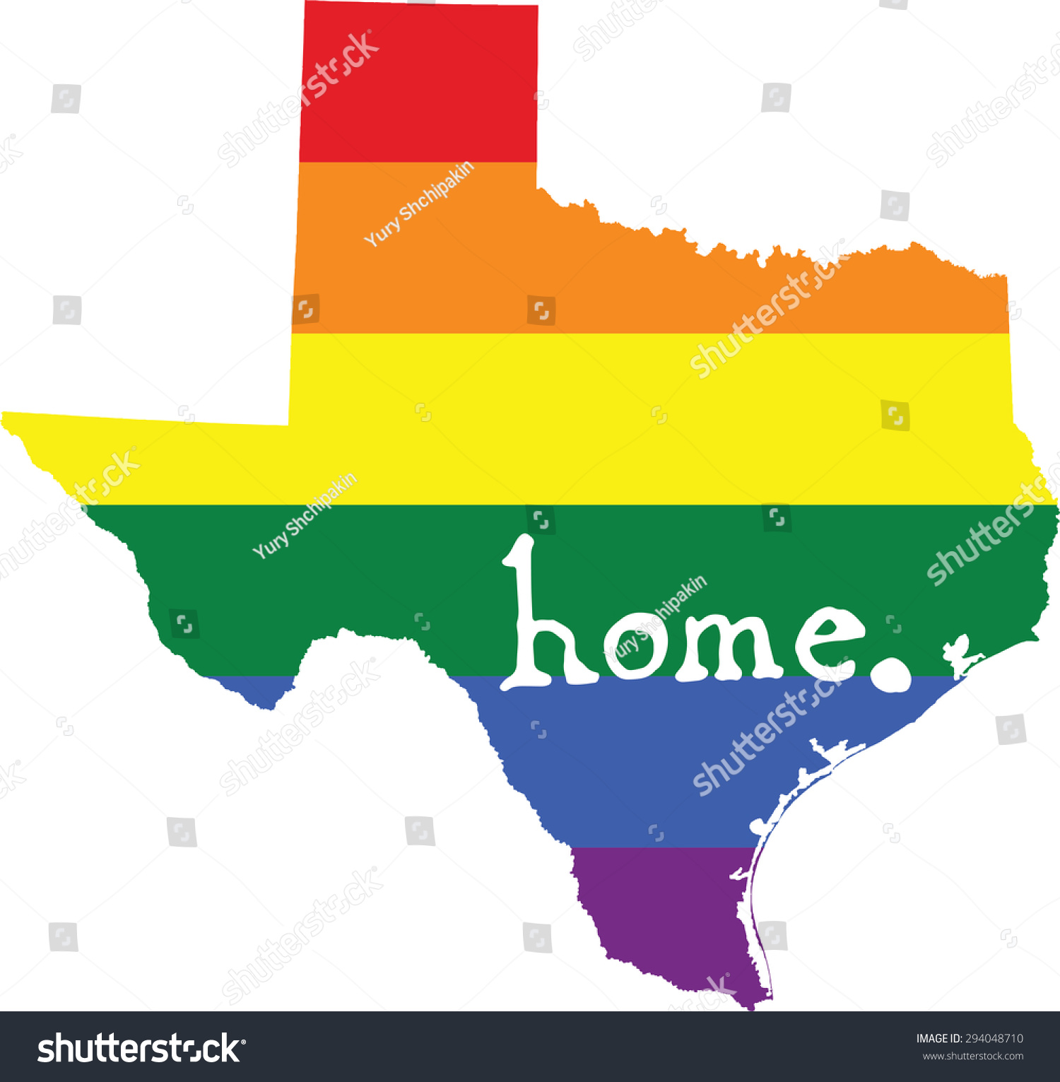 Texas Gay Pride Vector State Sign Royalty Free Stock Vector