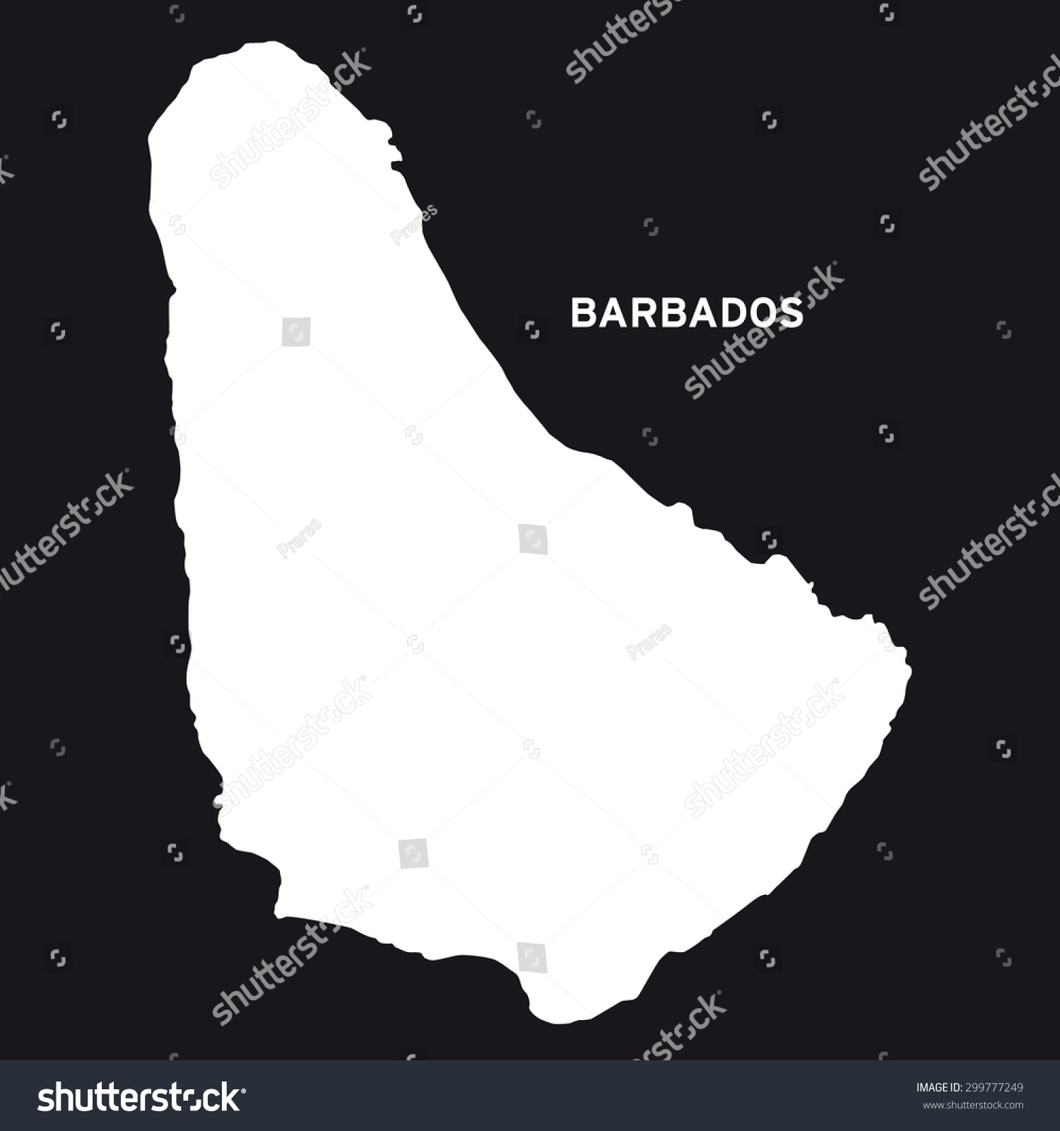 Barbados Map Vector Royalty Free Stock Vector Avopix