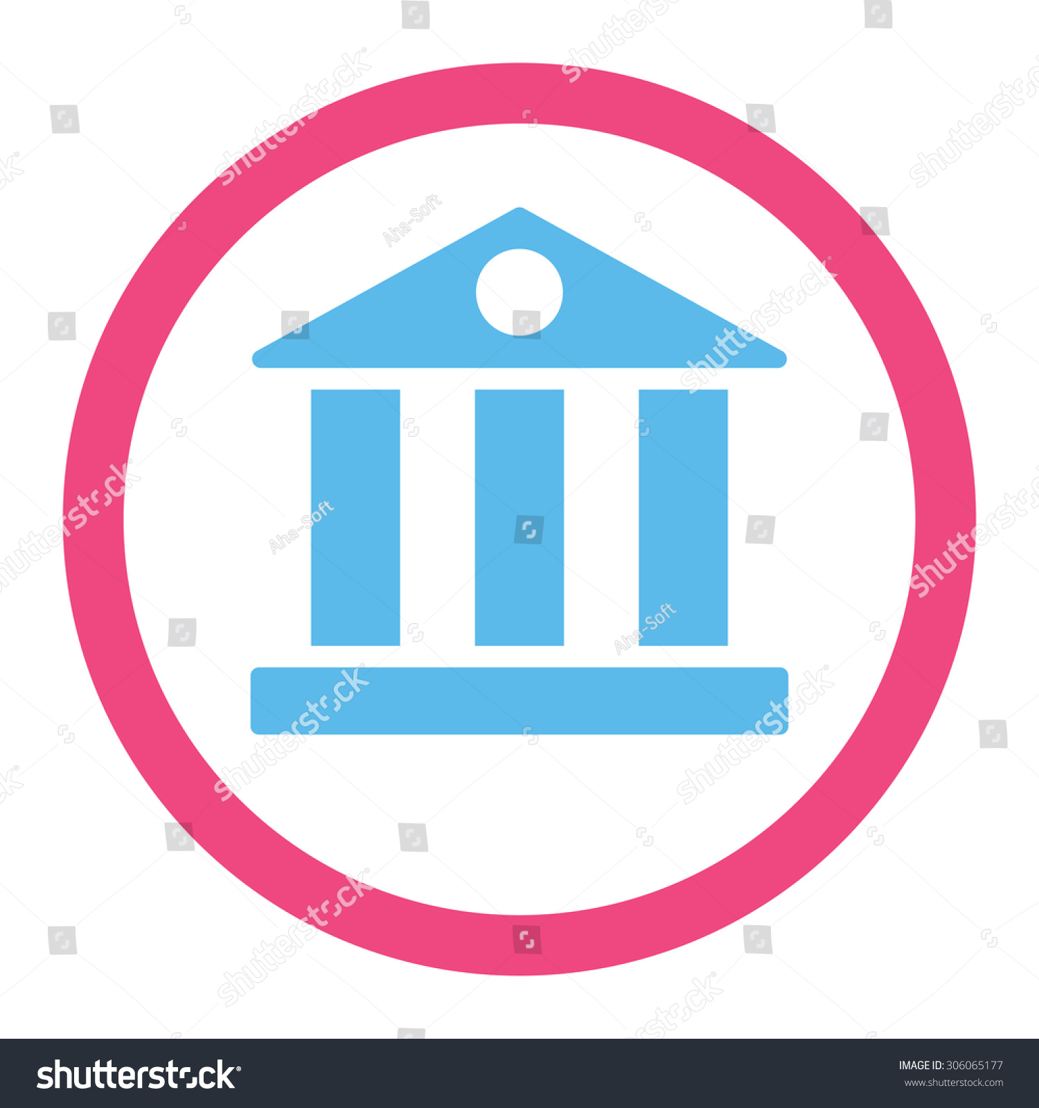 Bank Raster Icon This Rounded Flat Symbol Is Royalty Free Stock