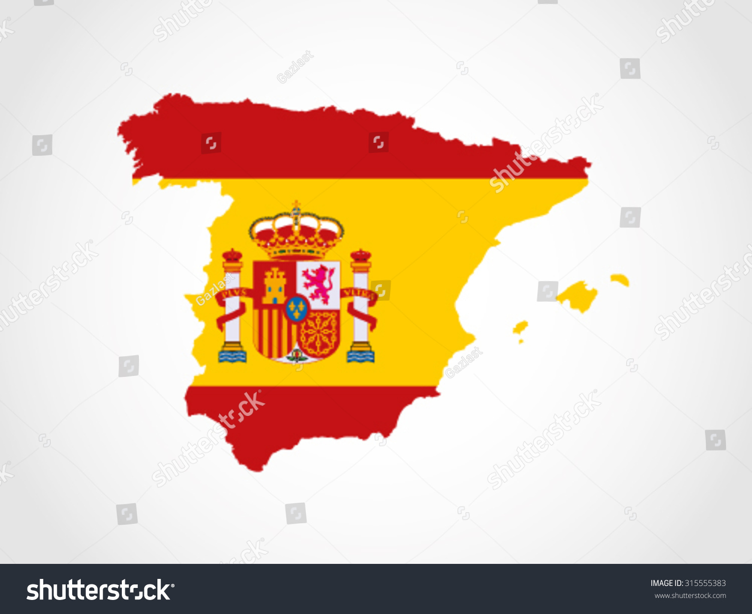 Spain Map Flag Royalty Free Stock Vector Avopix