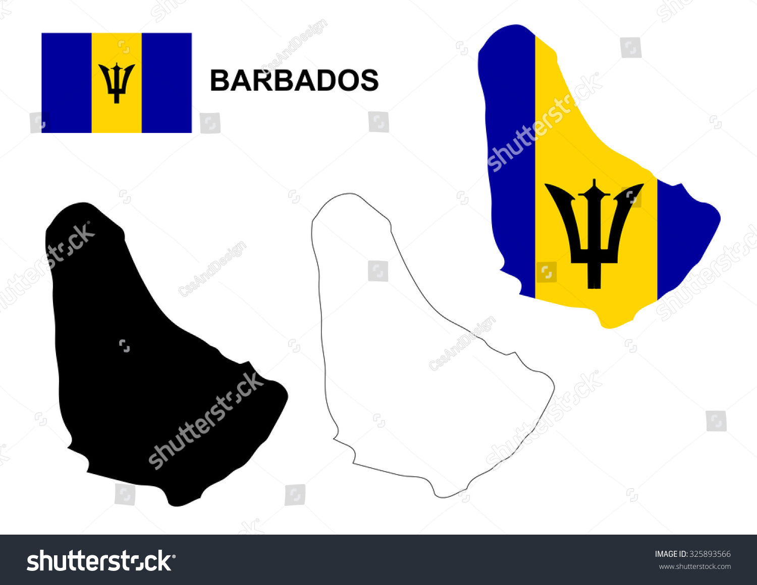 Barbados Map Vector Barbados Flag Vector Royalty Free Stock Vector Avopix