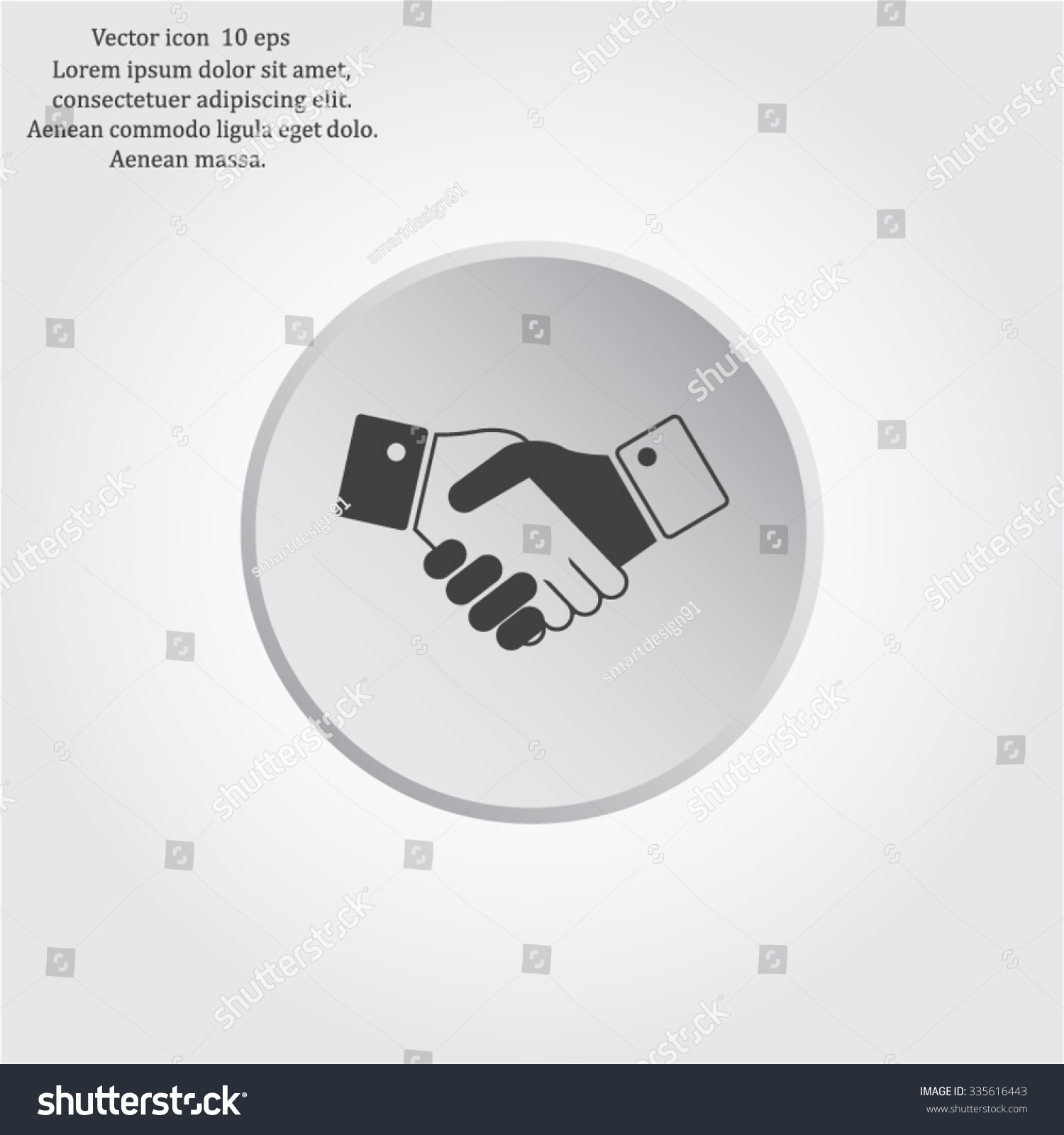 Icon Of Handshake Sign Royalty Free Stock Vector 335616443 Avopix