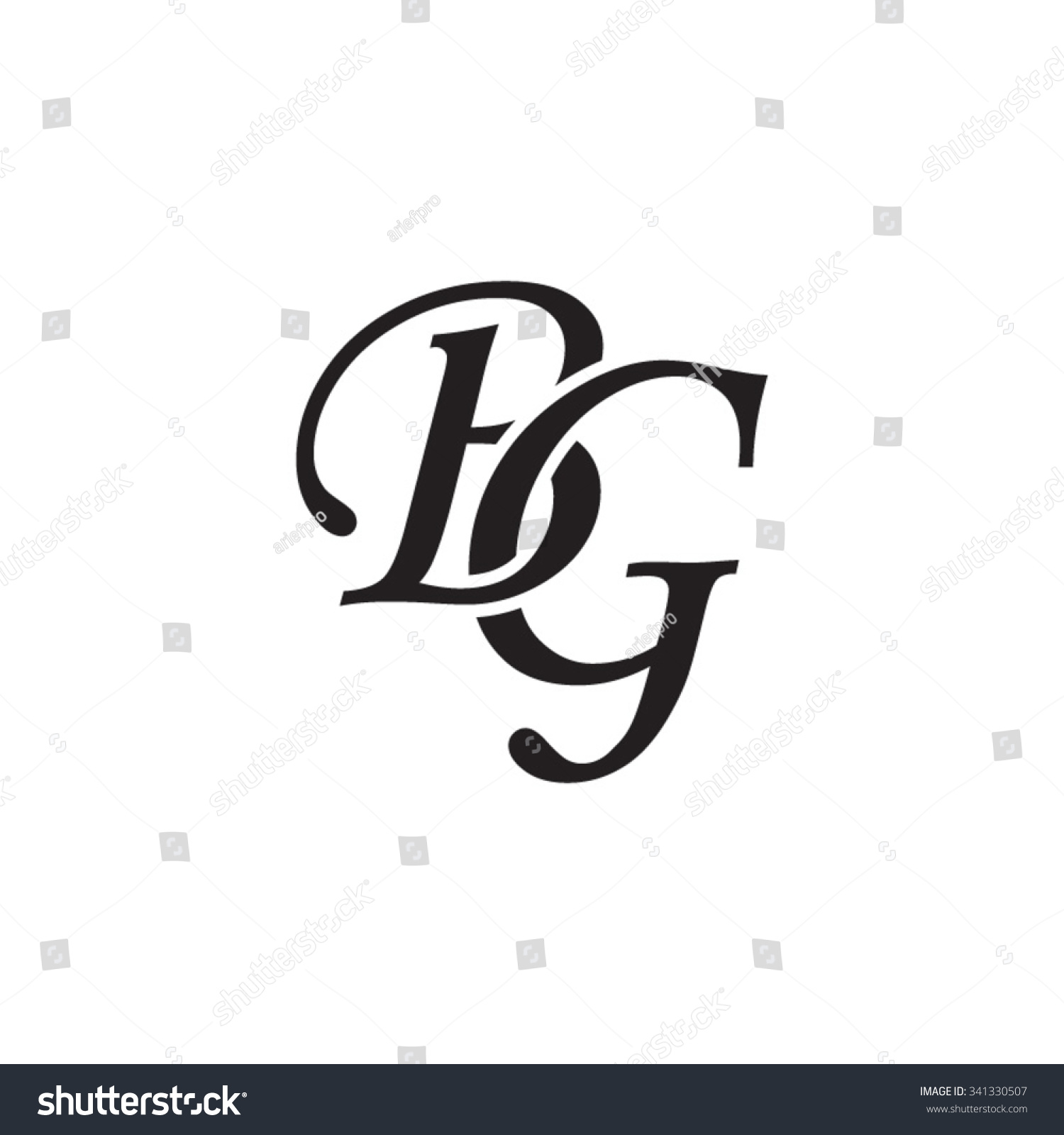 Bg Initial Monogram Logo Royalty Free Stock Vector Avopix