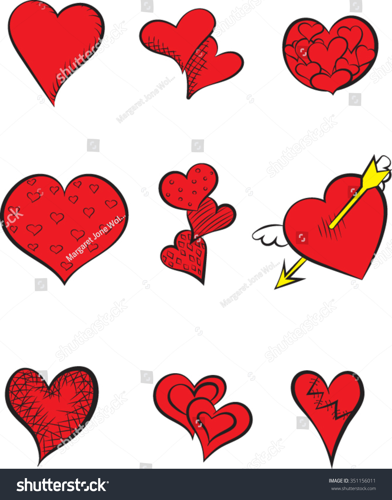 Heart Clip Art Vector Illustration Royalty Free Stock Vector