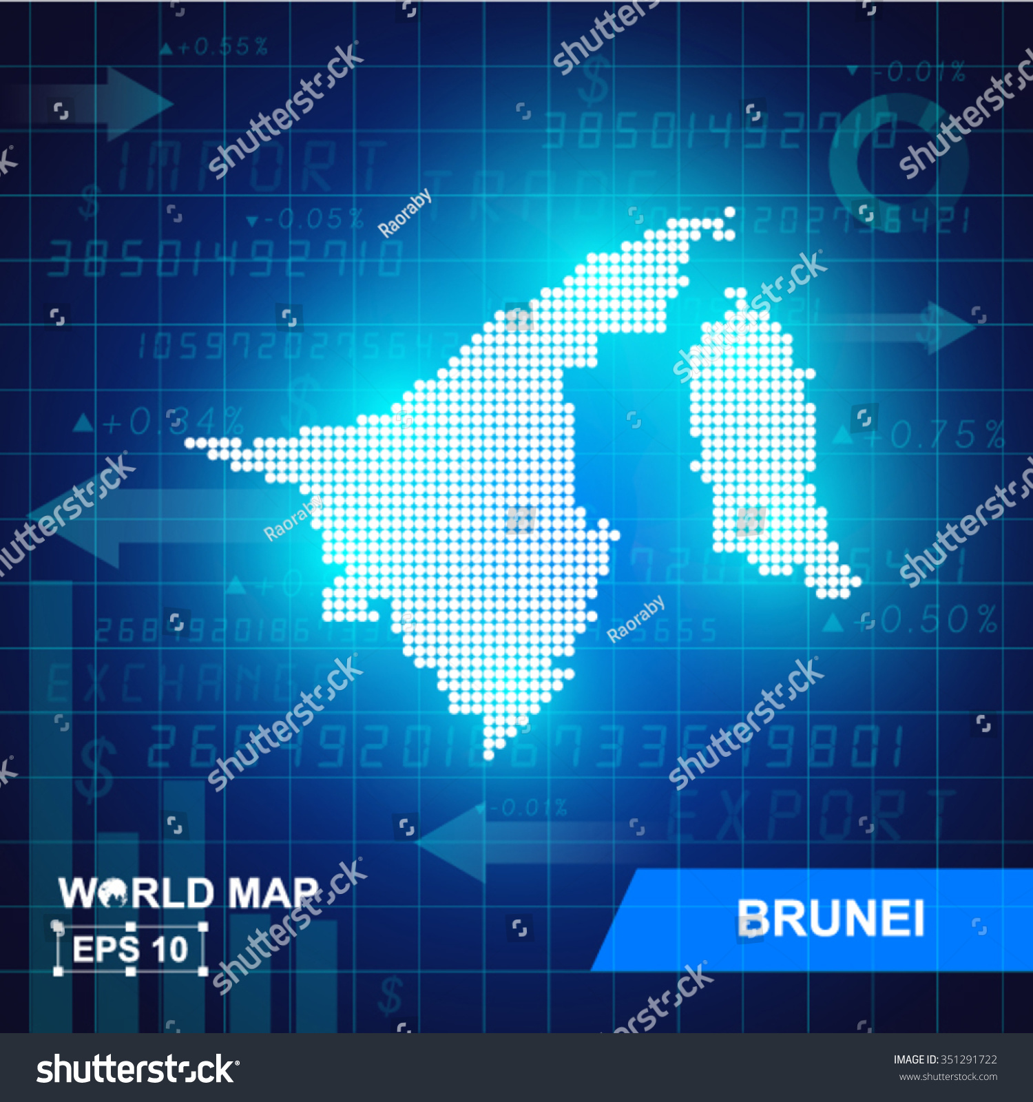 Map Of Brunei Abstract Background Vector Royalty Free Stock Vector