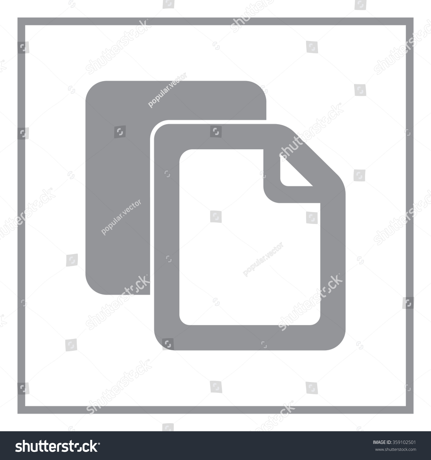 Copy File Icon Duplicate Document Symbol Royalty Free Stock Vector