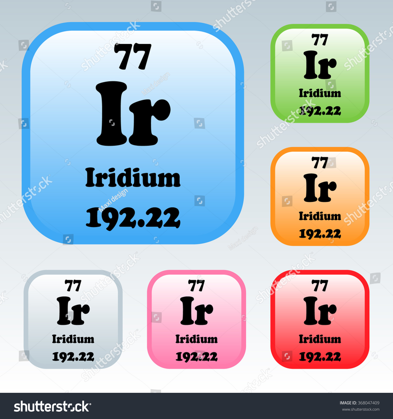 The Periodic Table Of The Elements Iridium Royalty Free Stock Vector