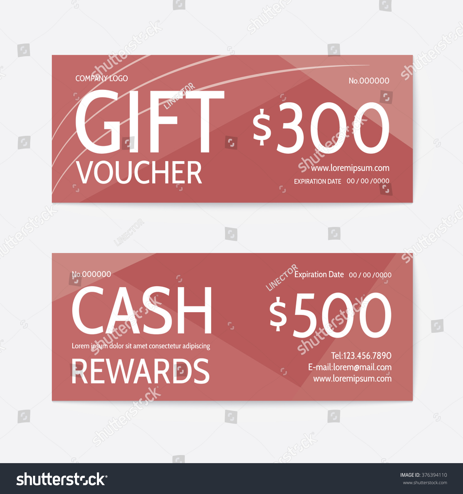 Gift Voucher Modern Template Royalty Free Stock Vector