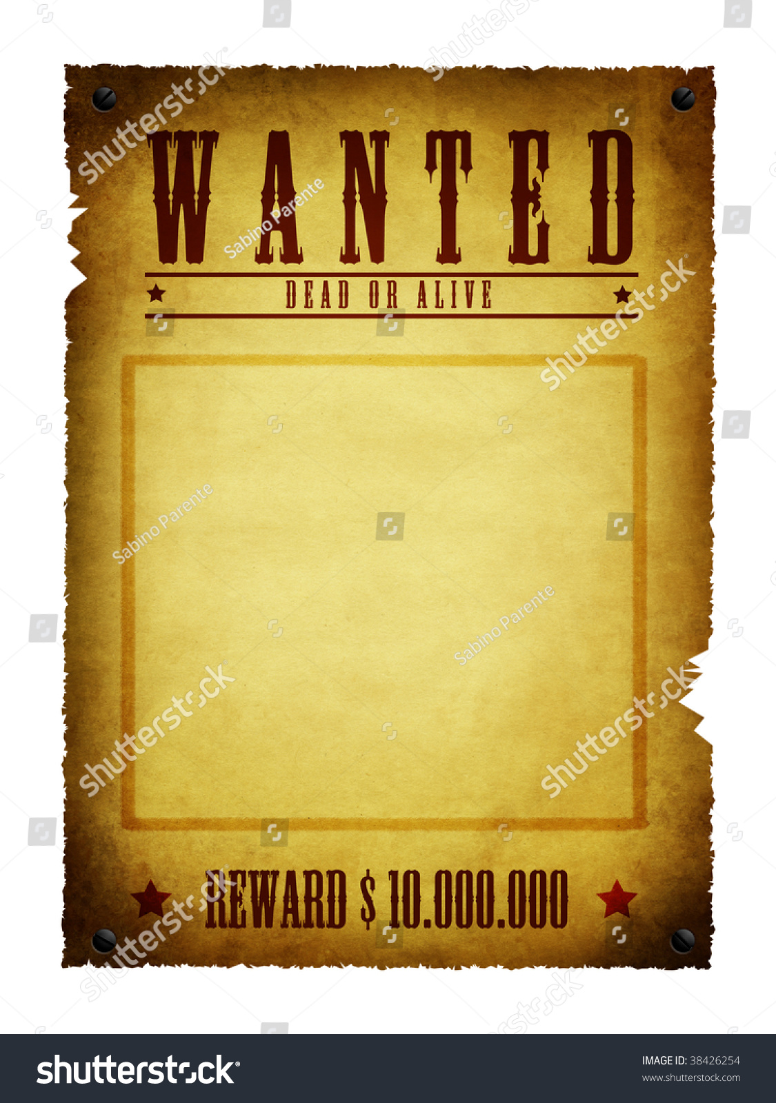 Royalty-free An illustration of a wanted retro poster #38426254 Stock Photo Avopix.com
