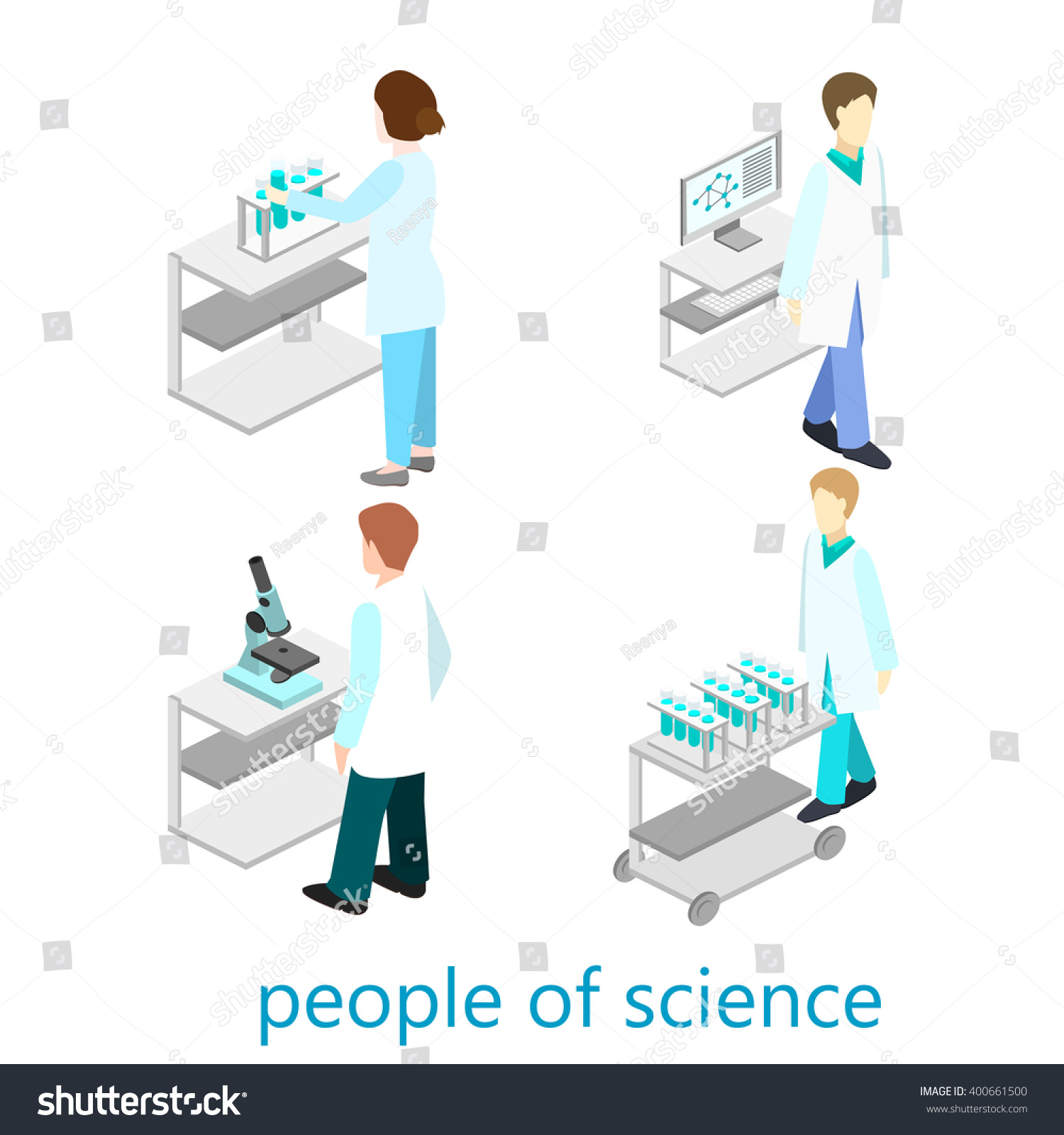 Isometric Interior Of Science Laboratory Royalty Free Stock Vector