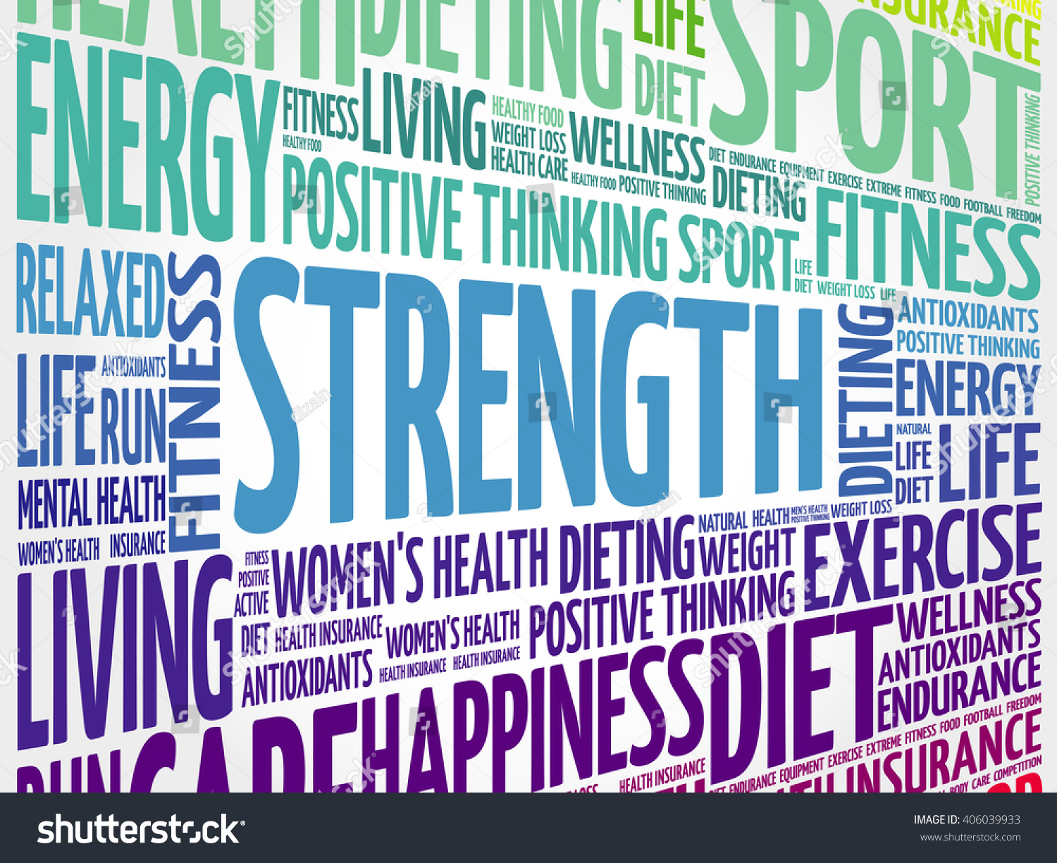 Strength Word Cloud Background Health Concept Royalty Free Stock