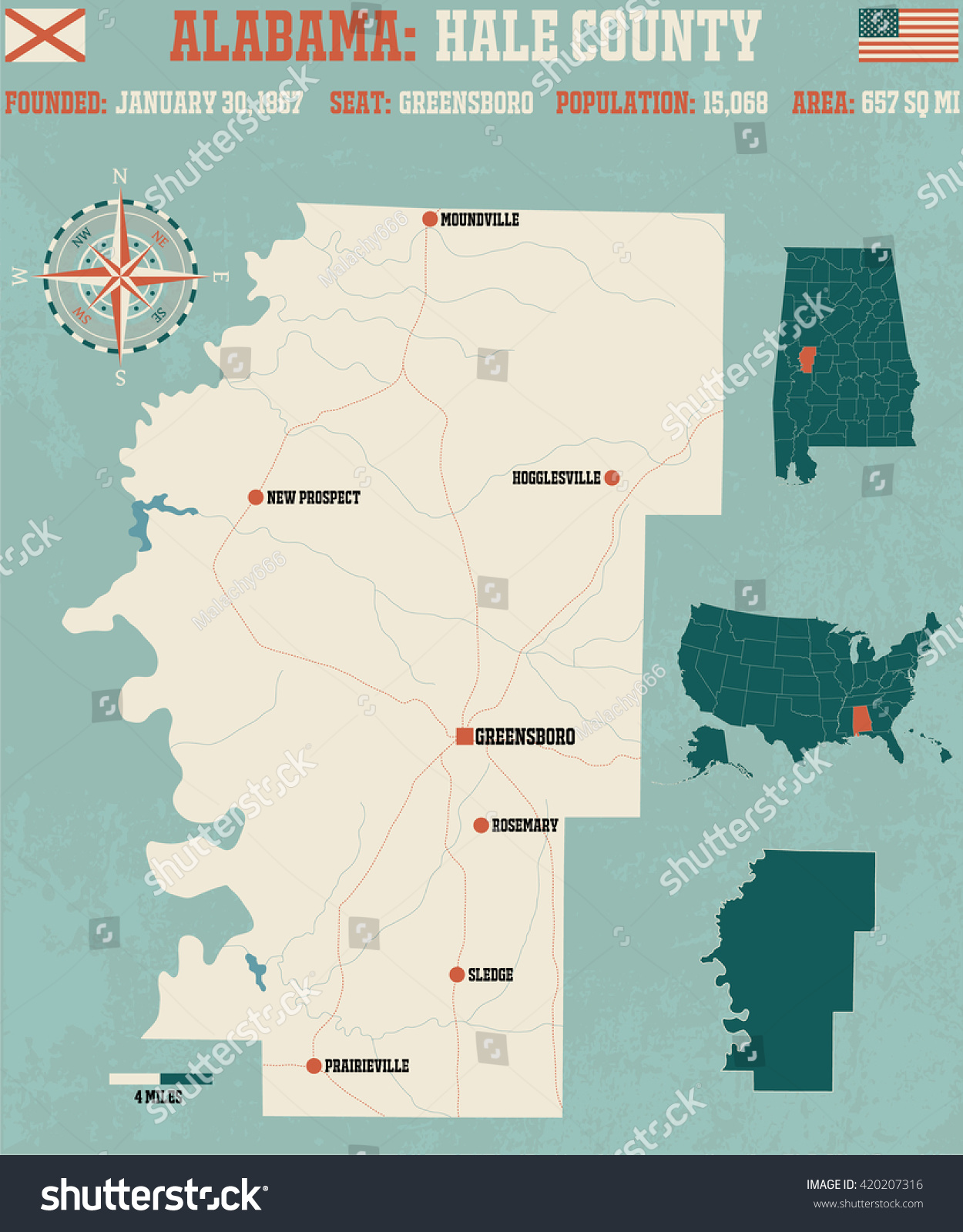 Large And Detailed Map And Infos About Hale Royalty Free Stock Vector