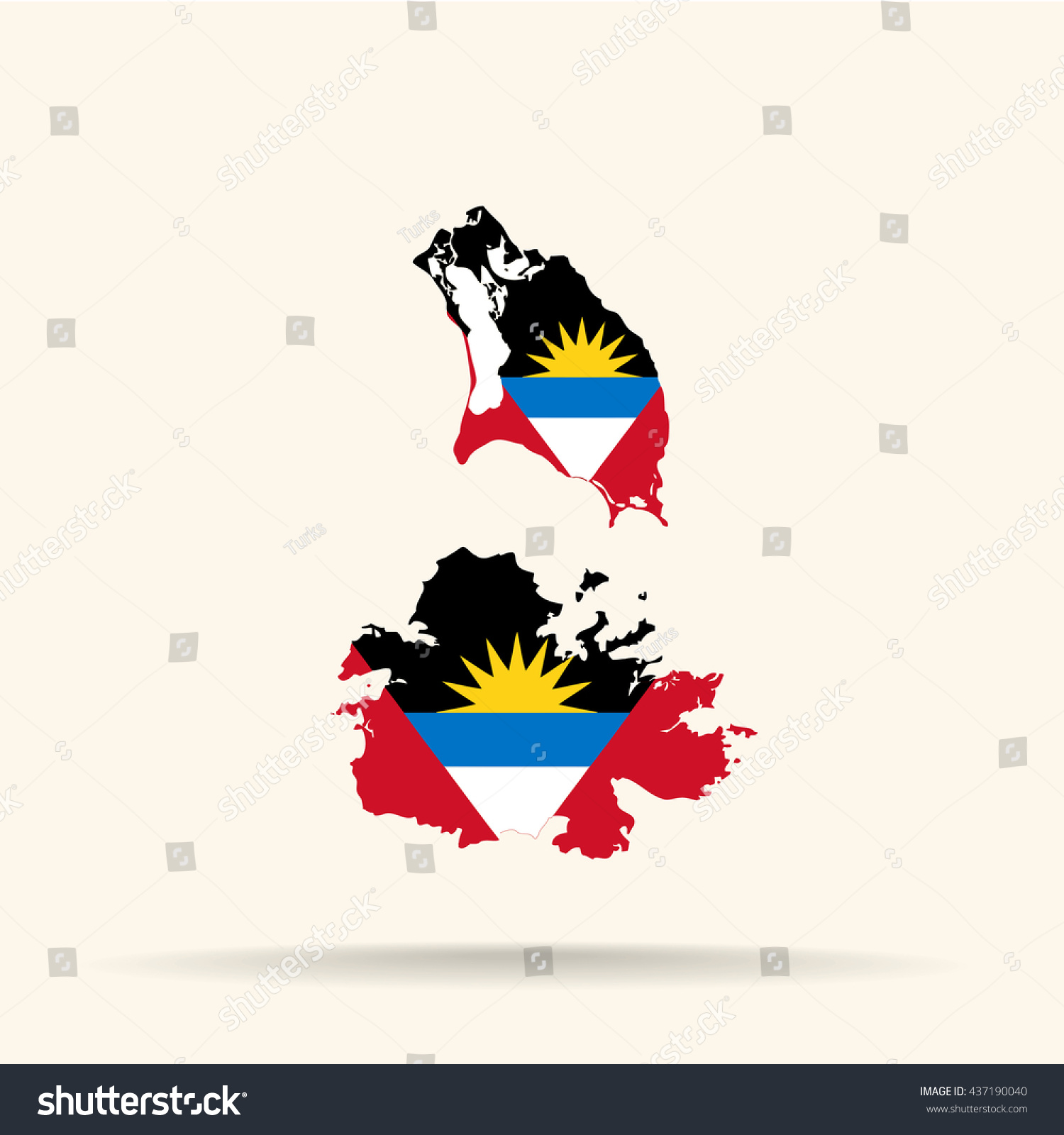 Map Of Antigua And Barbuda In Antigua And Royalty Free Stock Photo