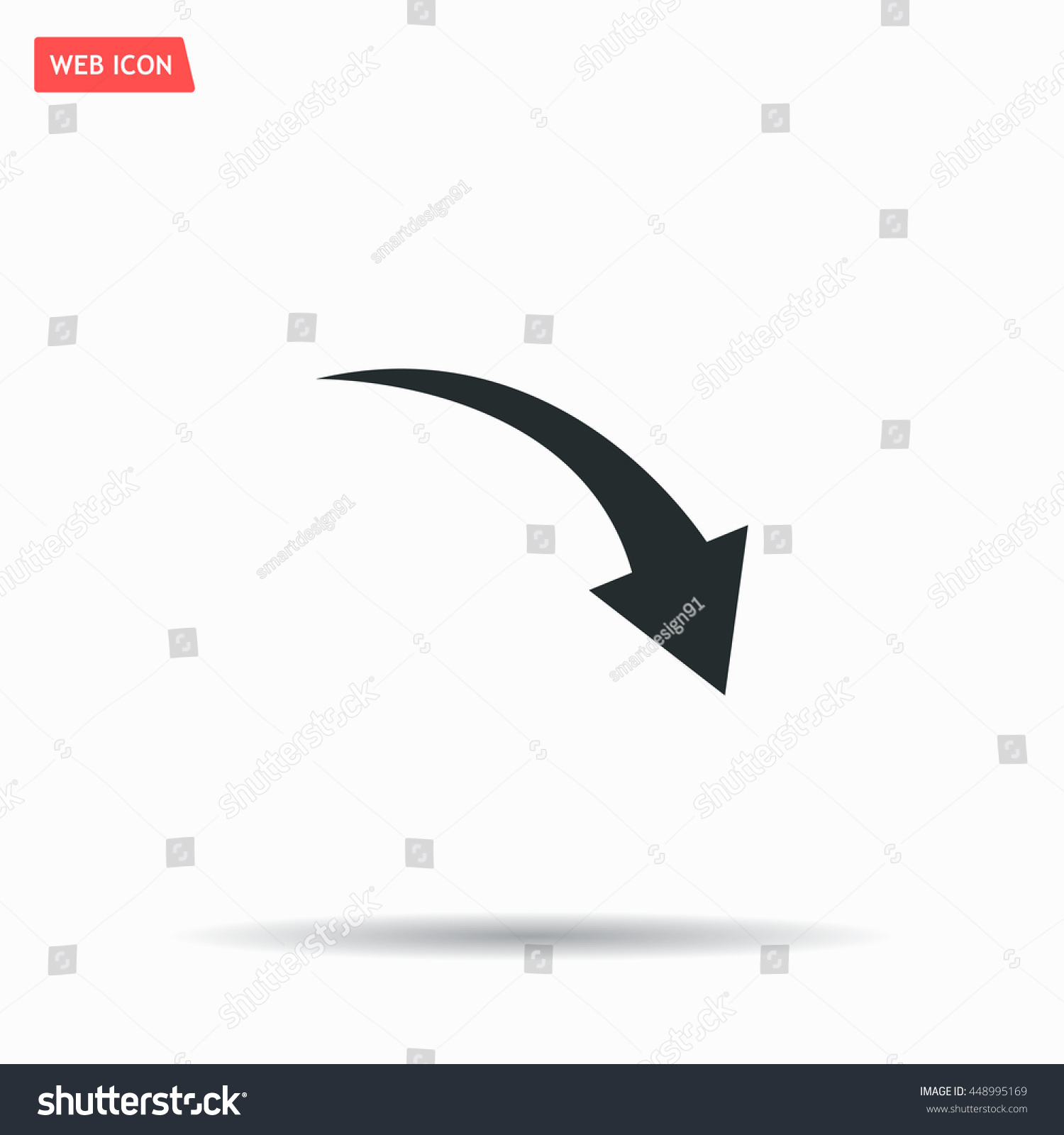 Arrow Indicates The Direction Icon Vector Royalty Free Stock Vector