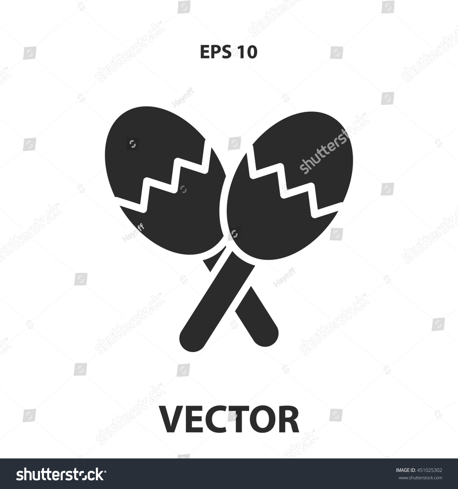 Maracas Icon Royalty Free Stock Vector 451025302 Avopix