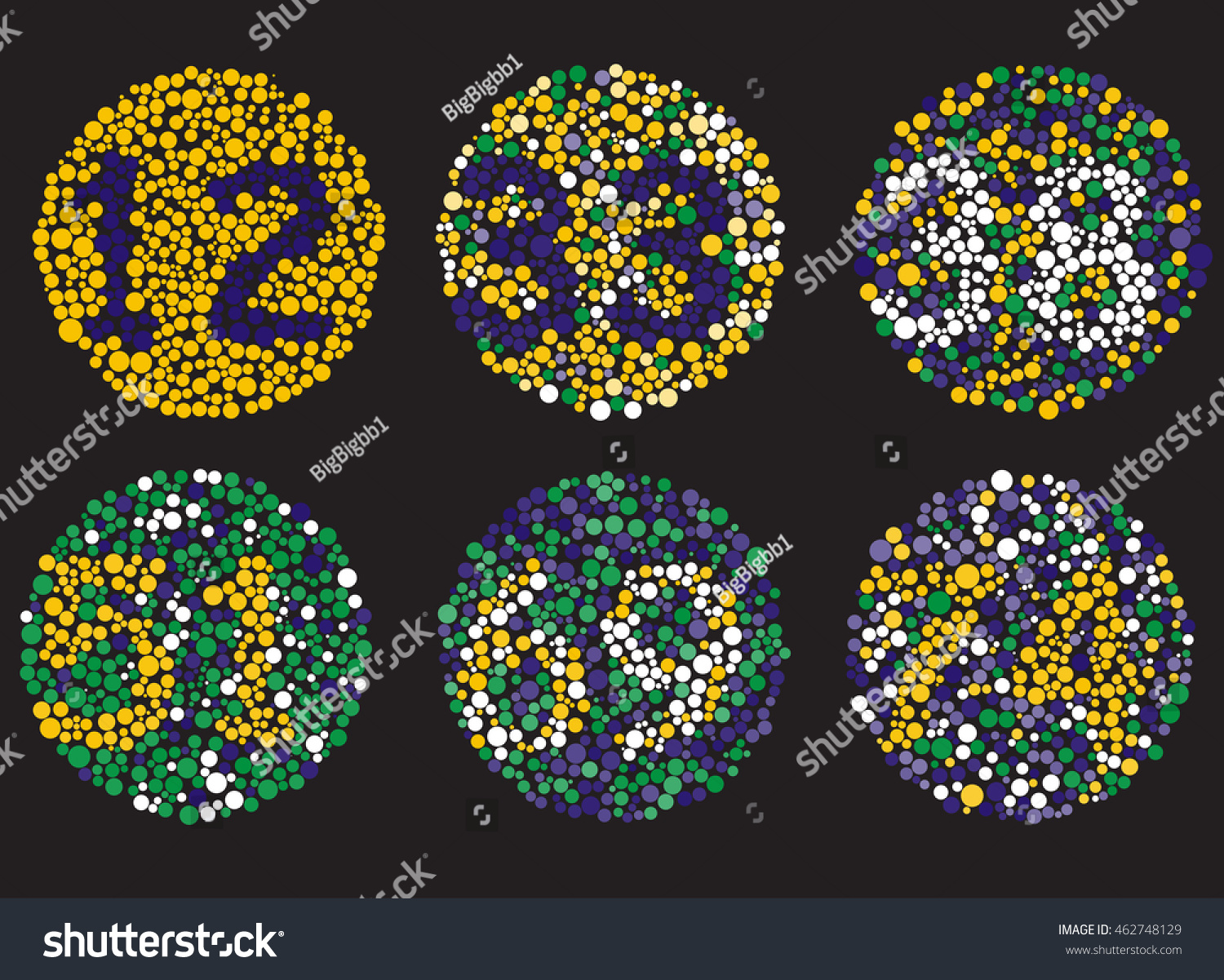 Ishihara Test Daltonism Color Blindness Disease Royalty Free Stock