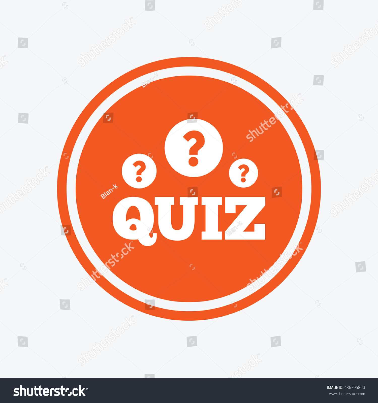 Quiz With Question Marks Sign Icon Questions Royalty Free Stock