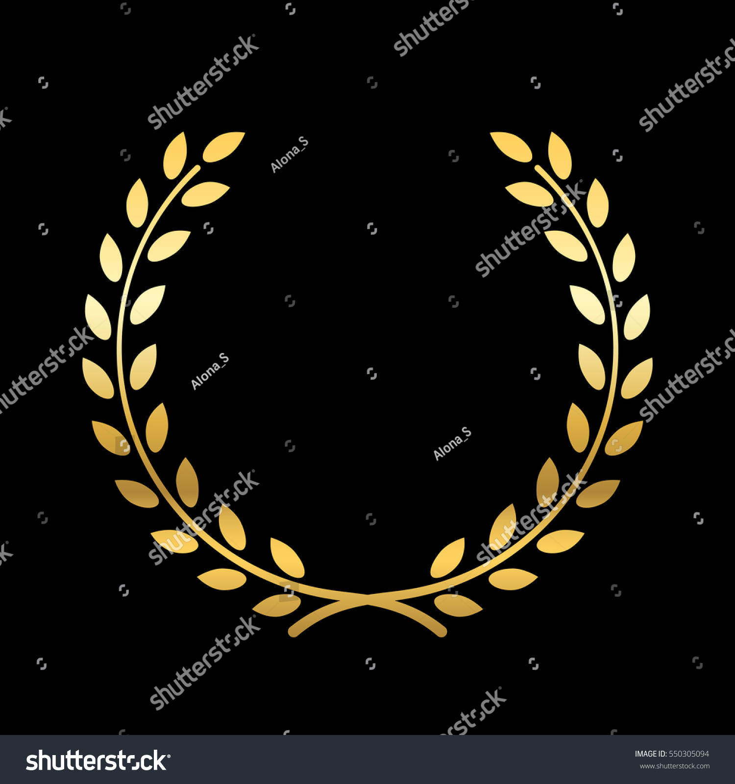 Gold Laurel Wreath Symbol Of Victory And Royalty Free Stock Photo