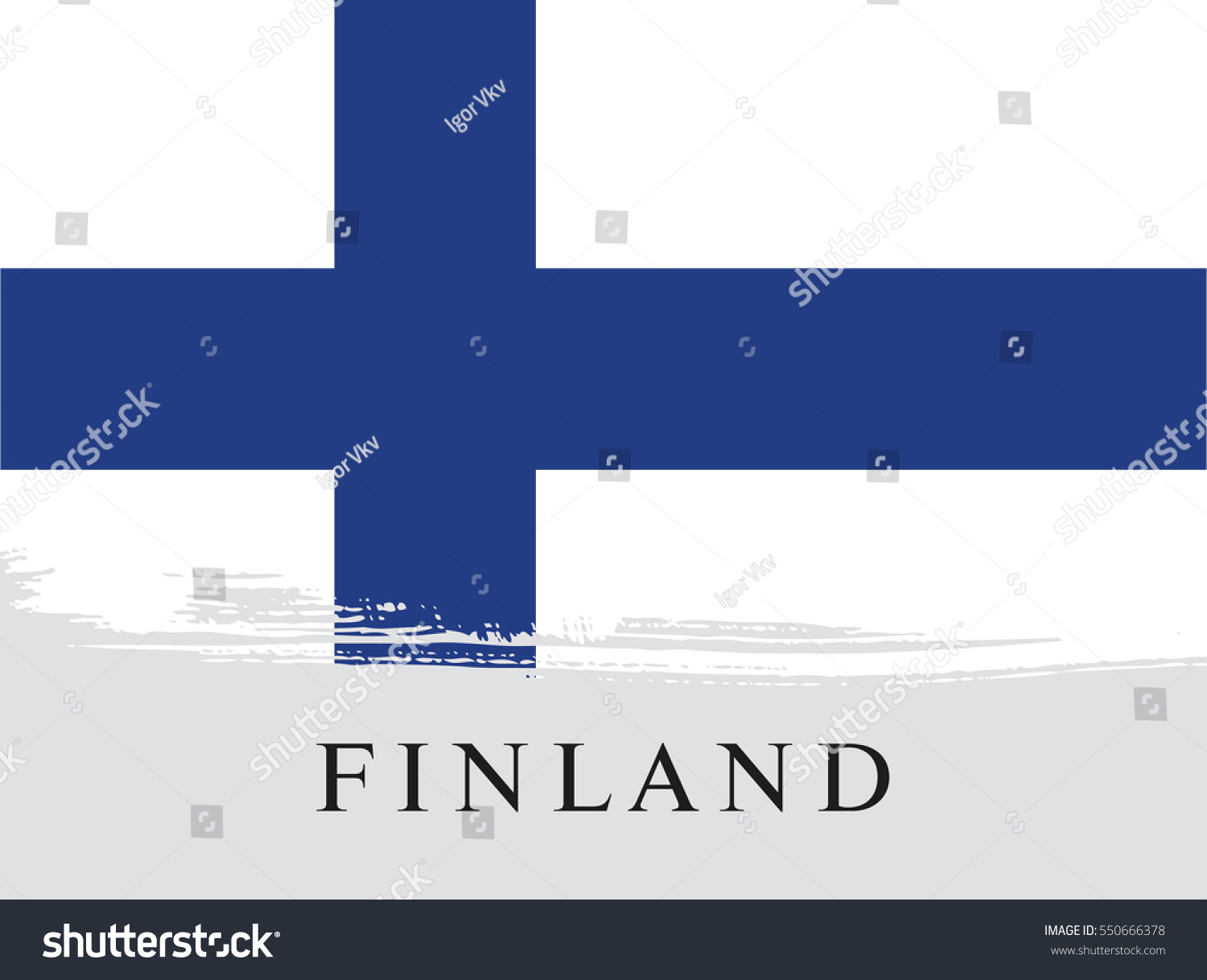 Flag Of Finland Brush Stroke Background Royalty Free Stock Vector