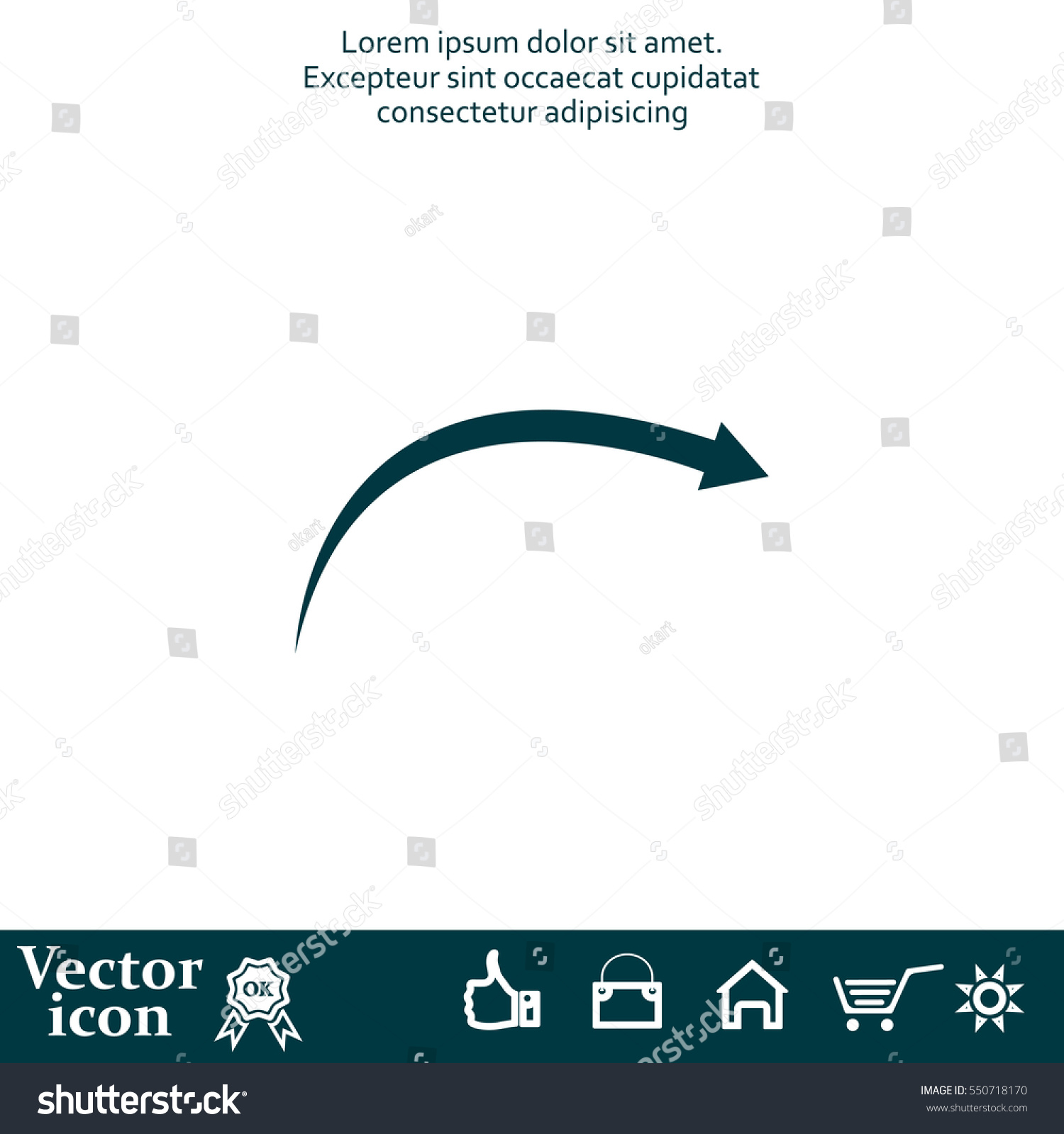 Arrow Indicates The Direction Icon Vector Royalty Free Stock Vector