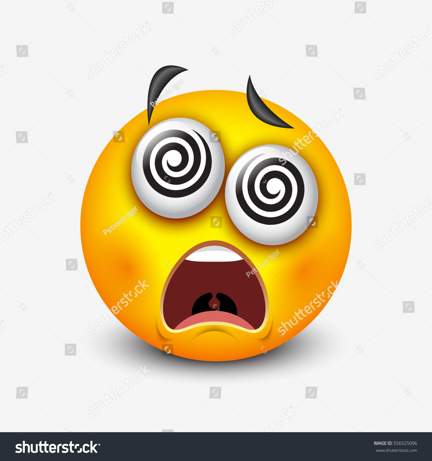 Dizzy Face Emoticon Emoji Vector Illustration Royalty Free Stock