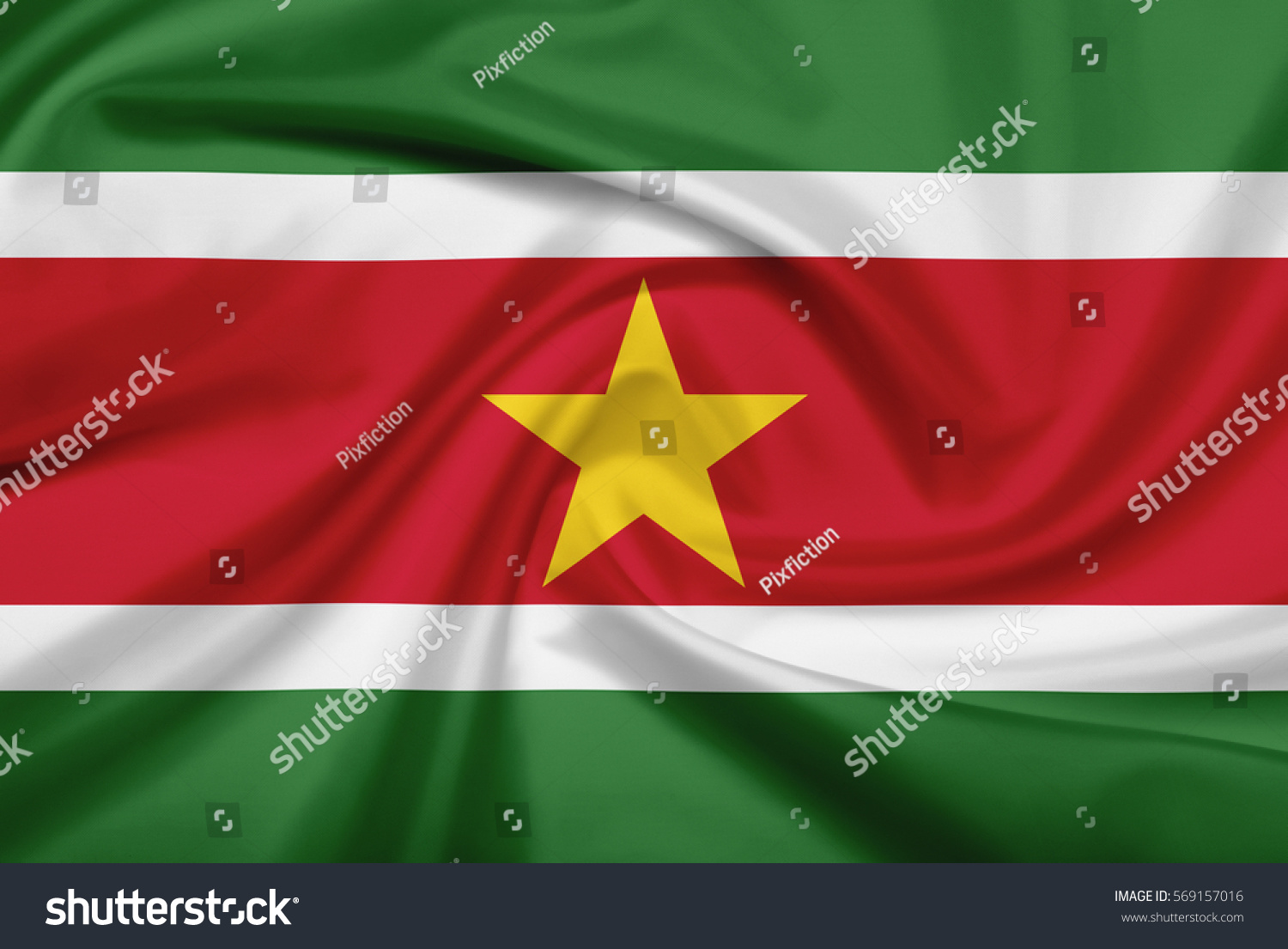 Suriname Flag With Fabric Texture Flag Of Royalty Free Stock Photo