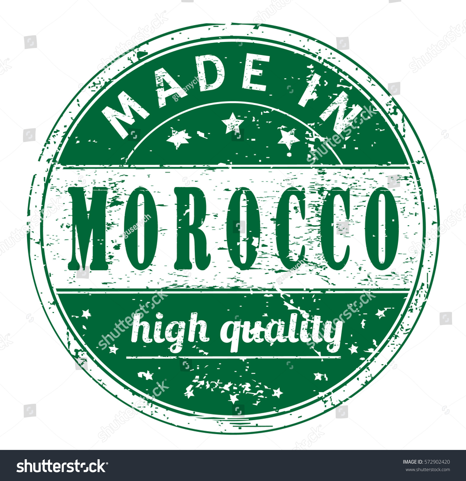 Rubber Stamp With Text Made In Morocco High Royalty Free Stock