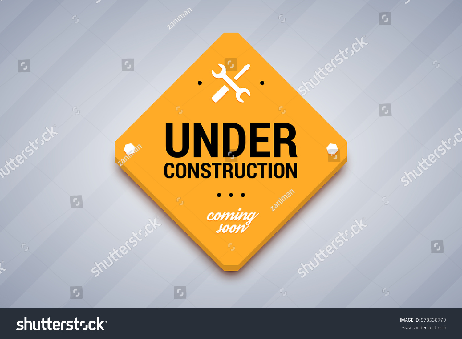 Under Construction Sign Vector Illustration For Royalty Free Stock