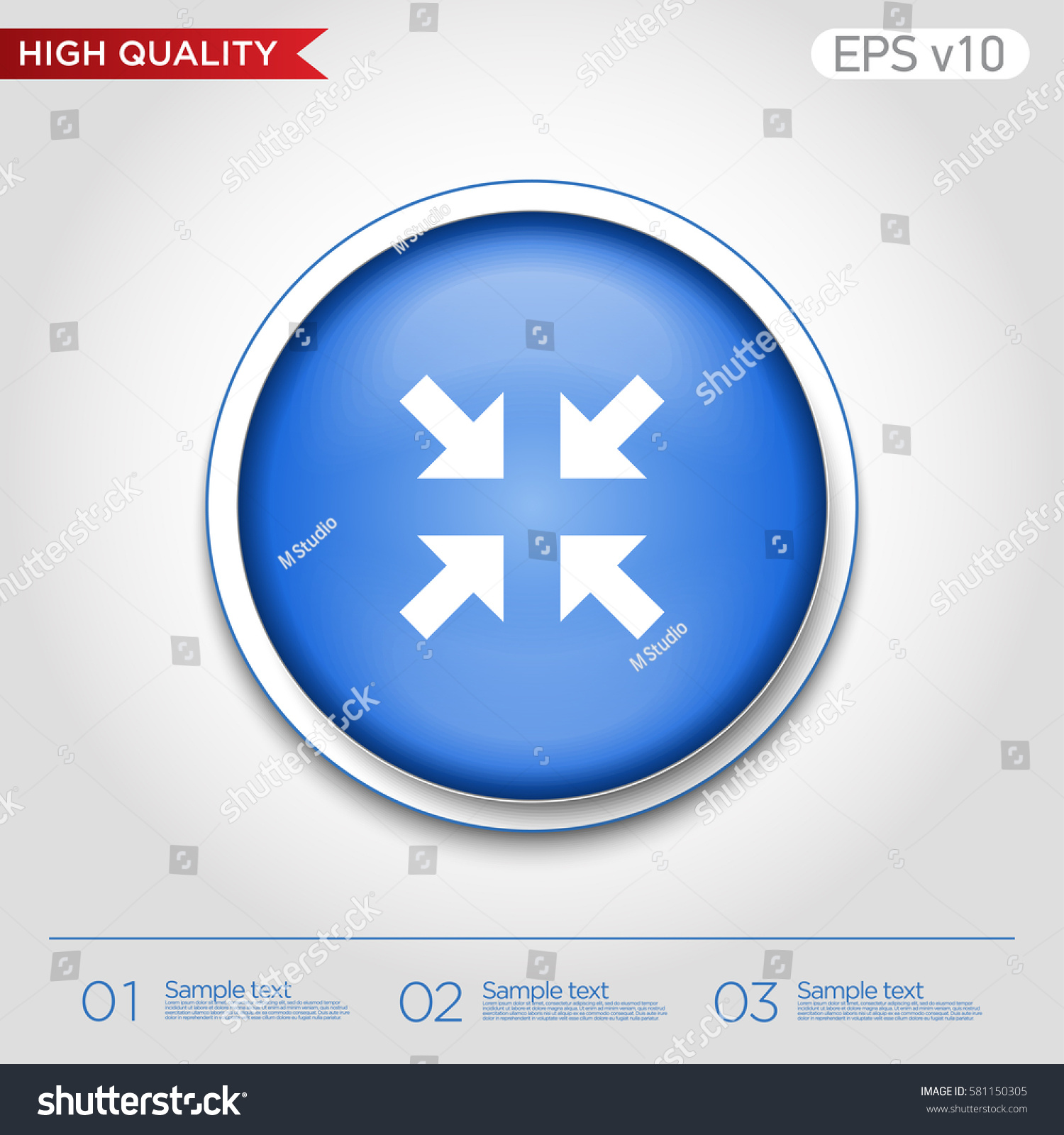 Arrows Icon Button With Arrows Icon Modern UI Royalty Free Stock