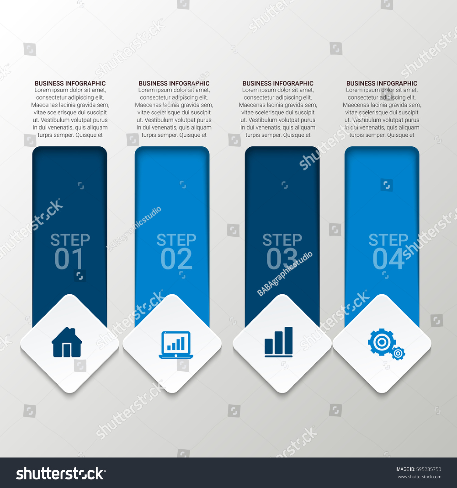 Modern Infographics Paper Template Royalty Free Stock Vector