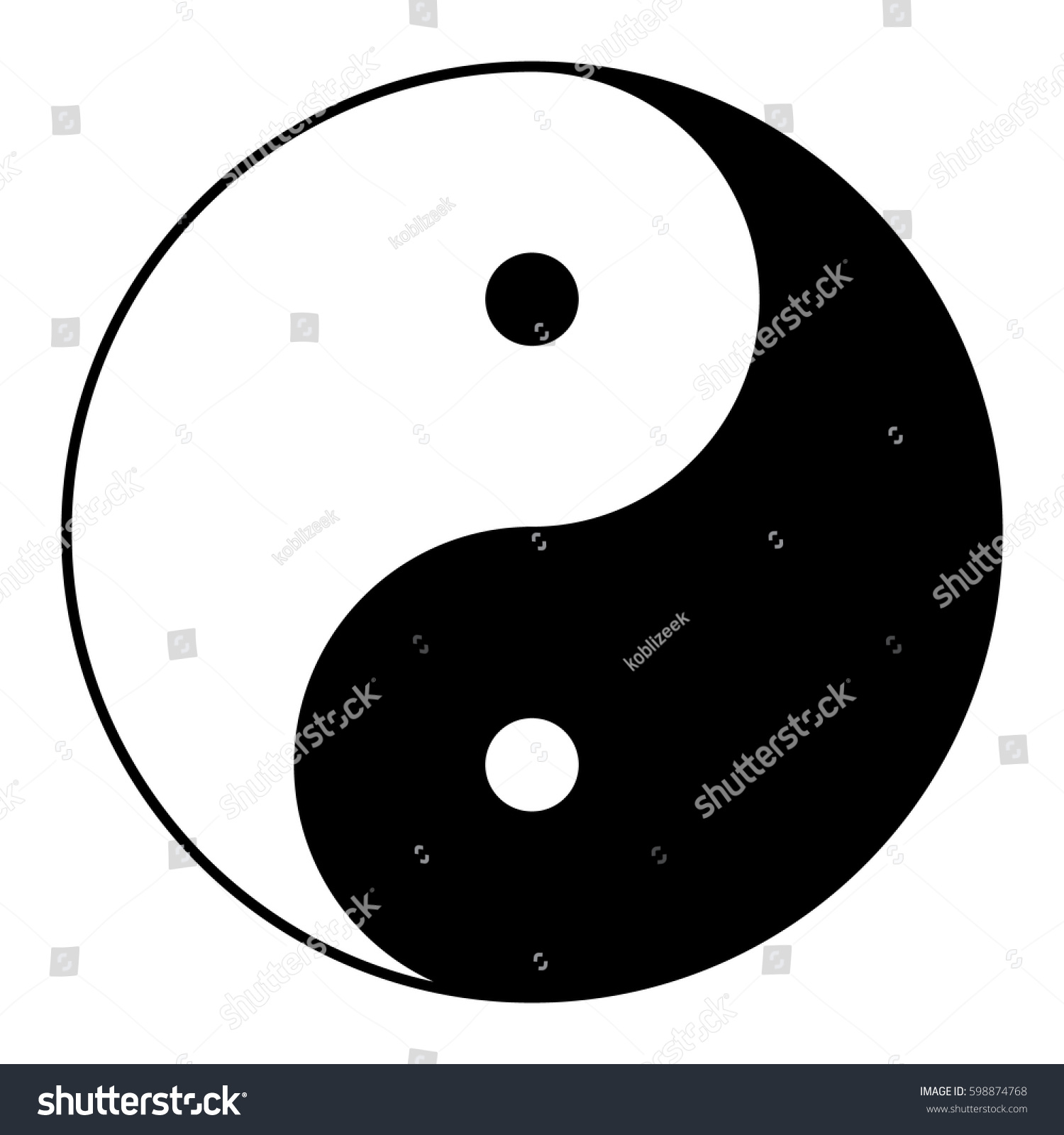 Ying Yang Symbol Of Harmony And Balance Royalty Free Stock Vector