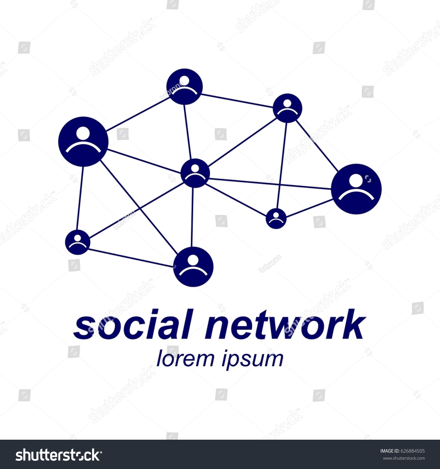 Social Network Logo Vector Template Royalty Free Stock Vector