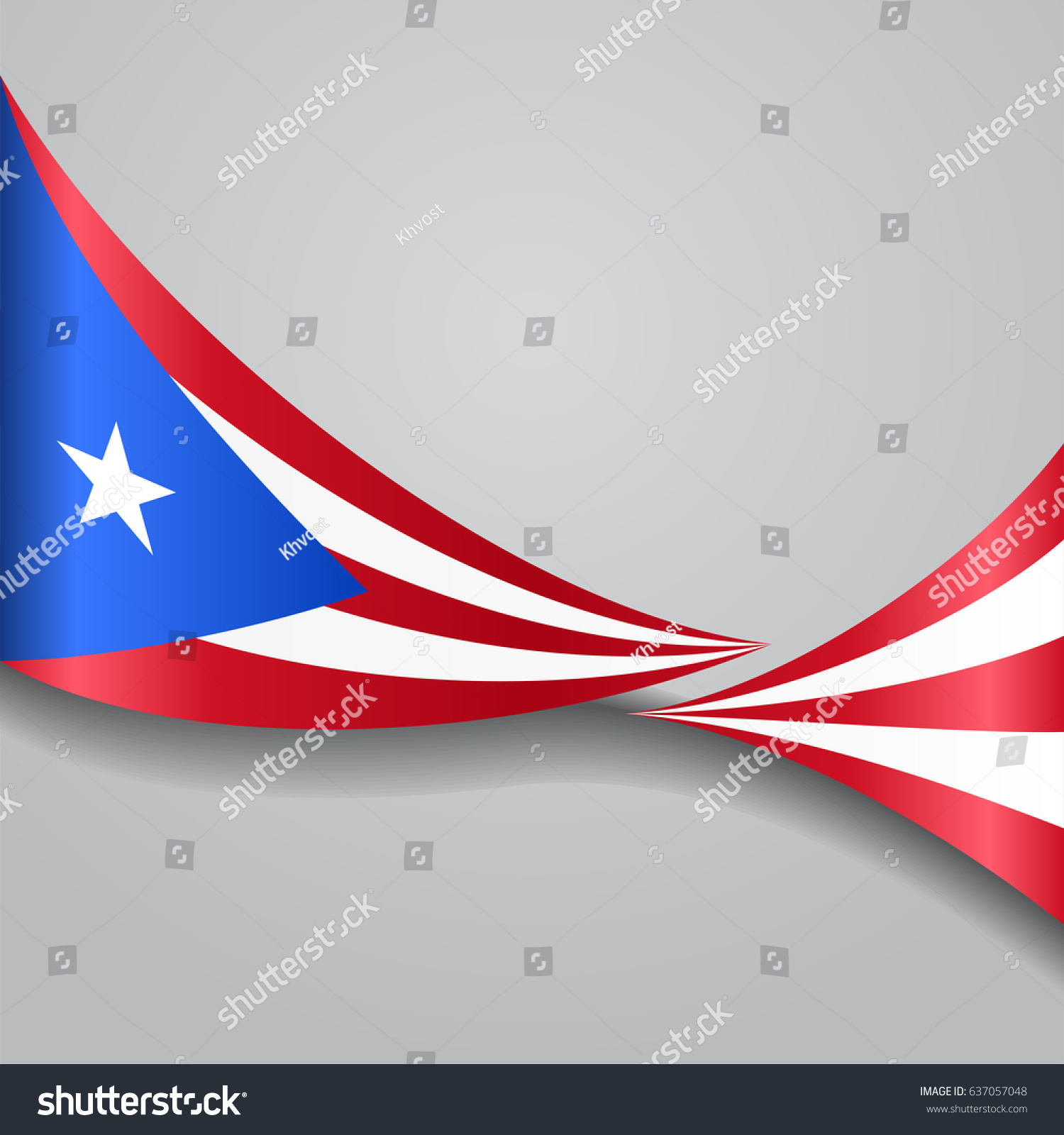 Puerto Rican Flag Wavy Abstract Background Royalty Free Stock Vector