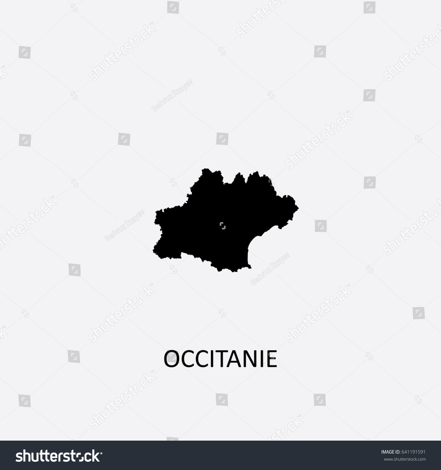 Map Of Occitanie France Vector Illustration Royalty Free Stock