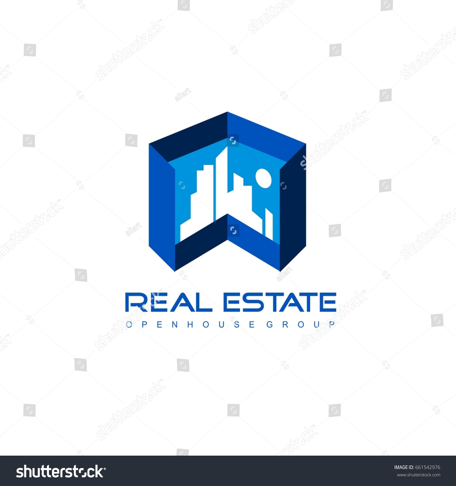 Logo Template Real Estate Apartment Condo Royalty Free Stock