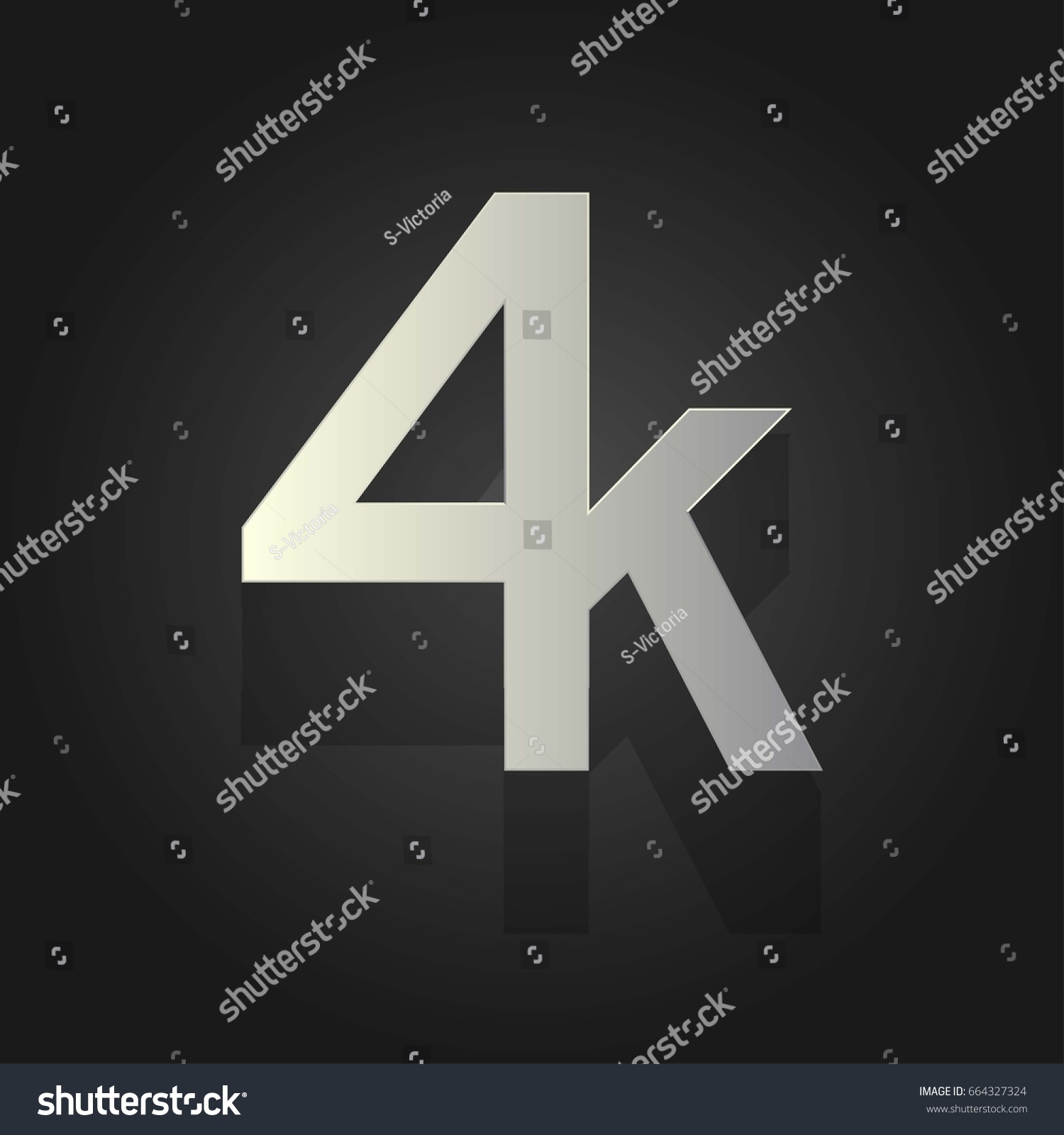 K Ultra Hd Sign Vector Illustration Royalty Free Stock Vector