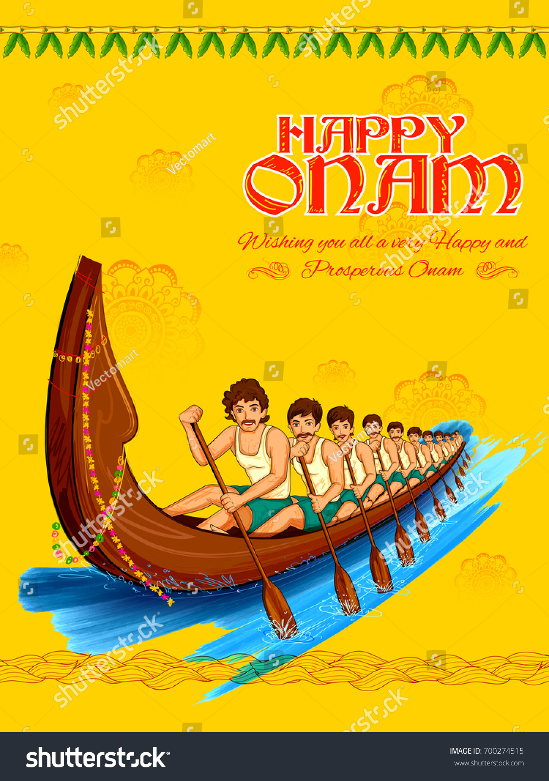 Illustration Of Snakeboat Race In Onam Royalty Free Stock Vector