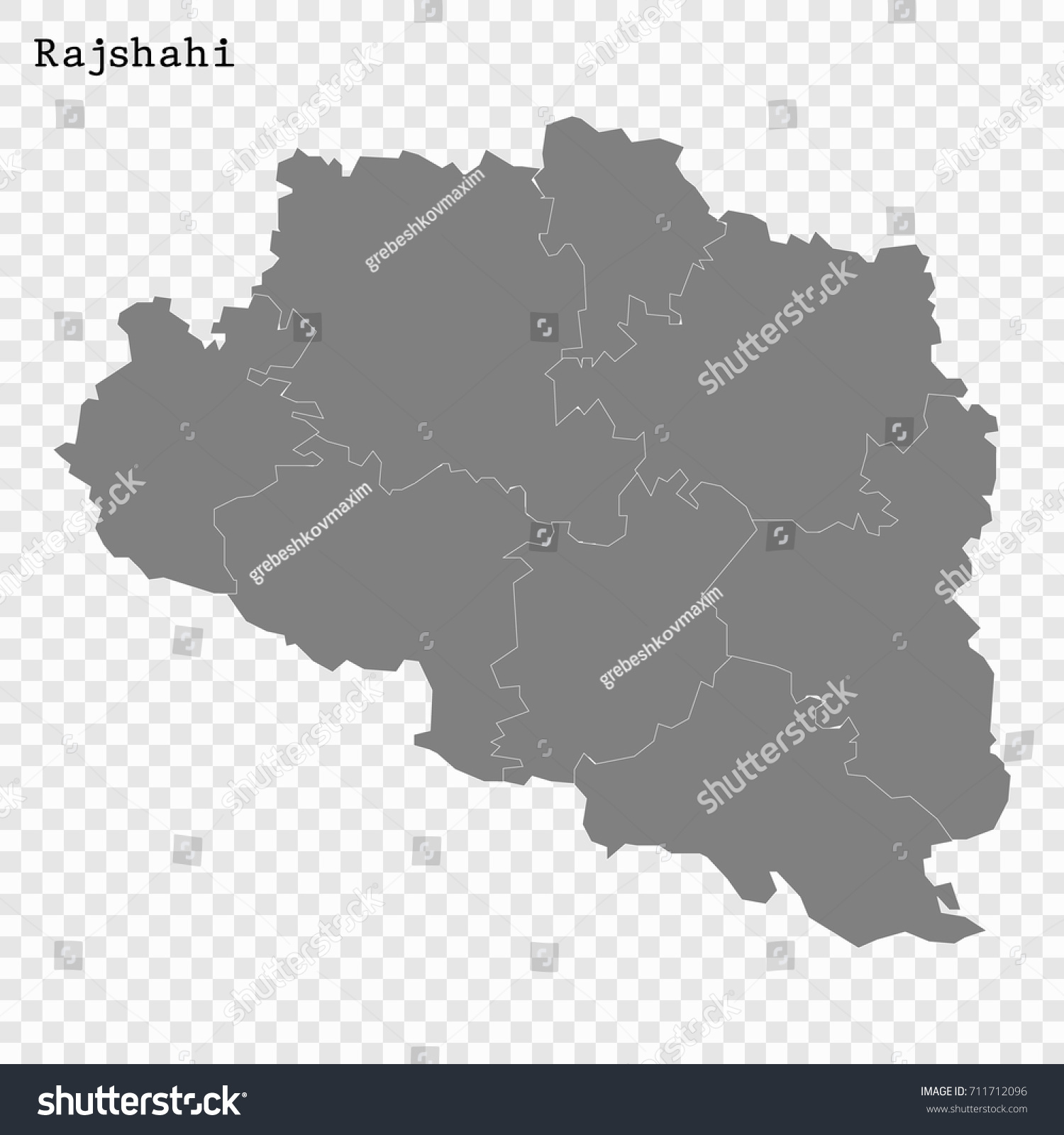 High Quality Map Of Rajshahi Is A Division Of Royalty Free Stock