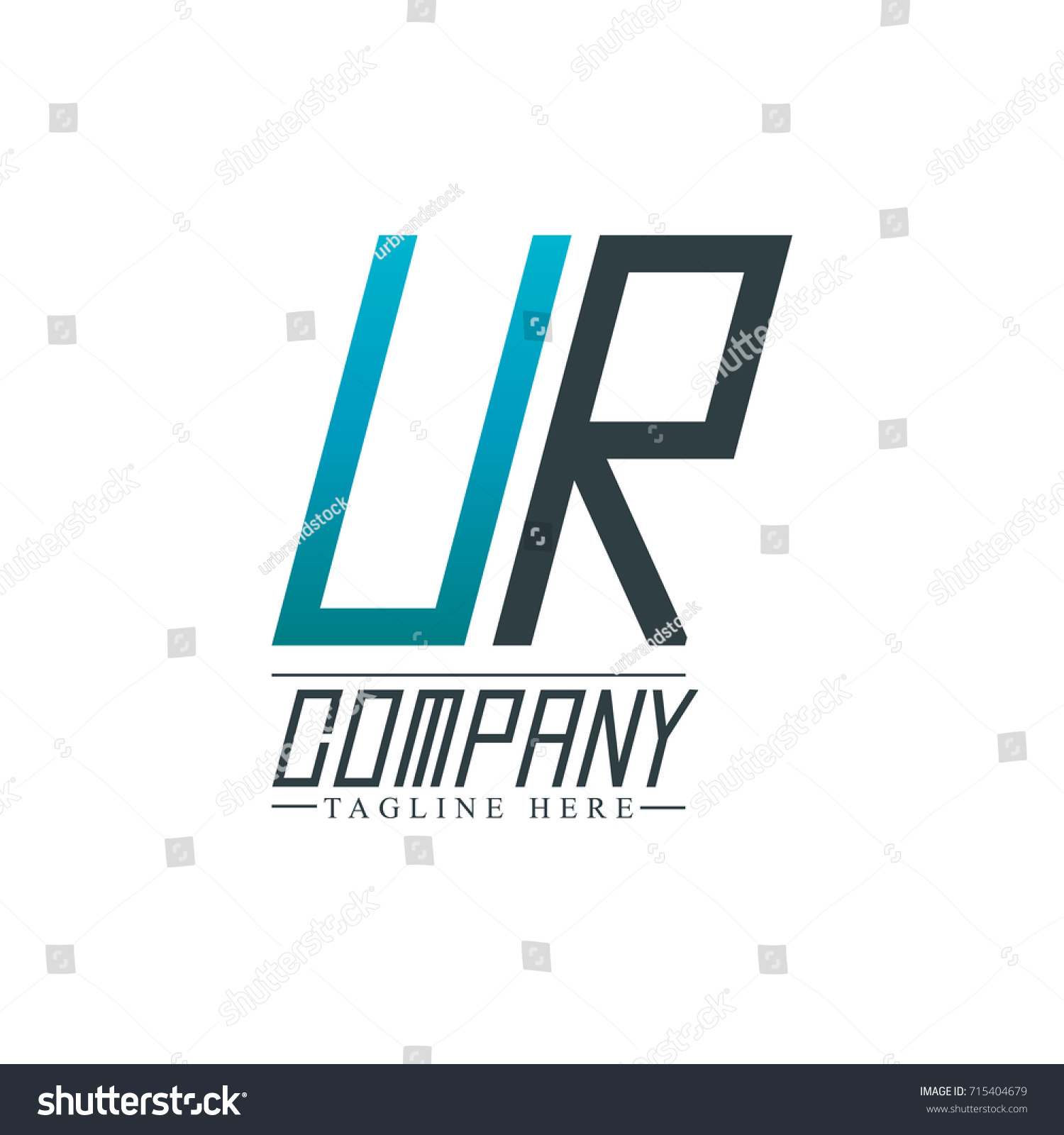 Initial Letter UR Design Logo Template Royalty Free Stock Vector