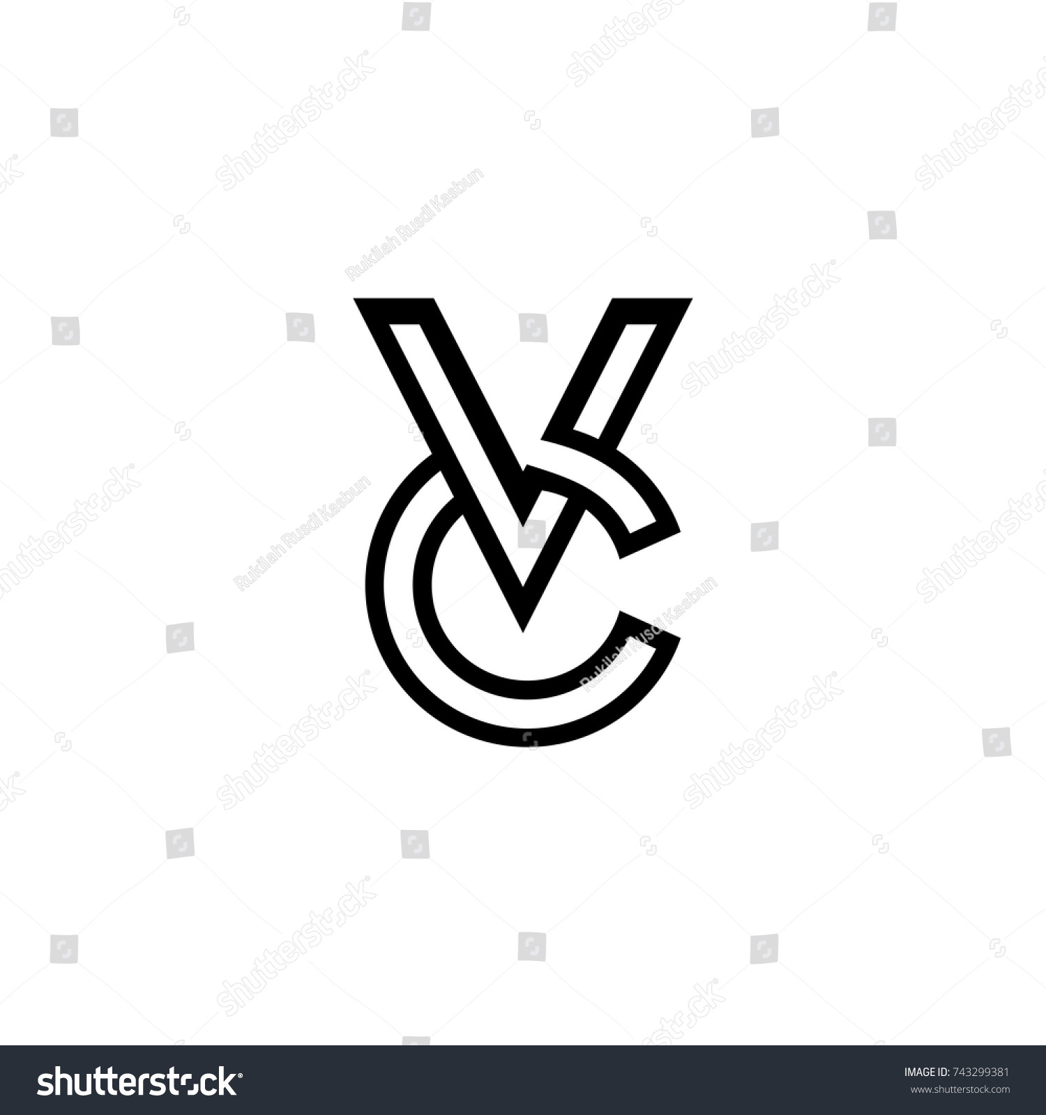 Vc Or Cv Letter Logo Royalty Free Stock Vector Avopix