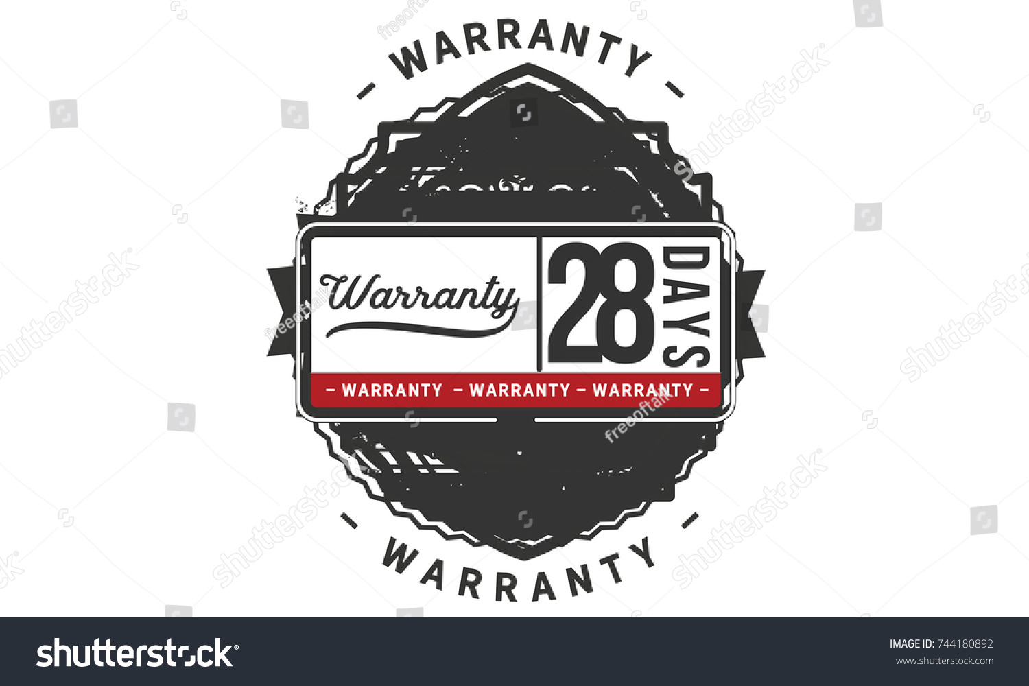 Days Warranty Icon Vintage Rubber Stamp Royalty Free Stock Vector