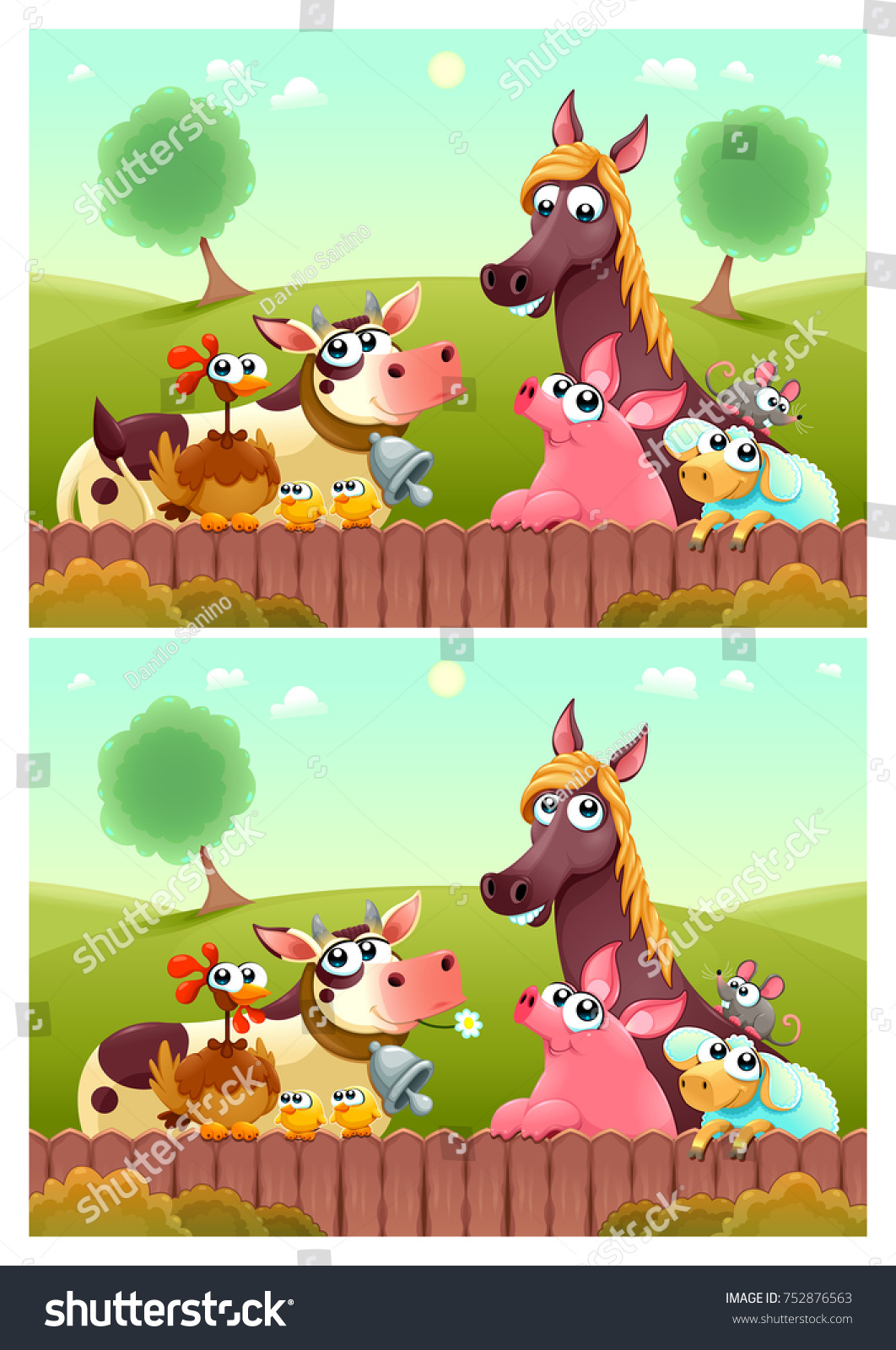 Spot The Differences Two Images With Six Royalty Free Stock Vector Avopix