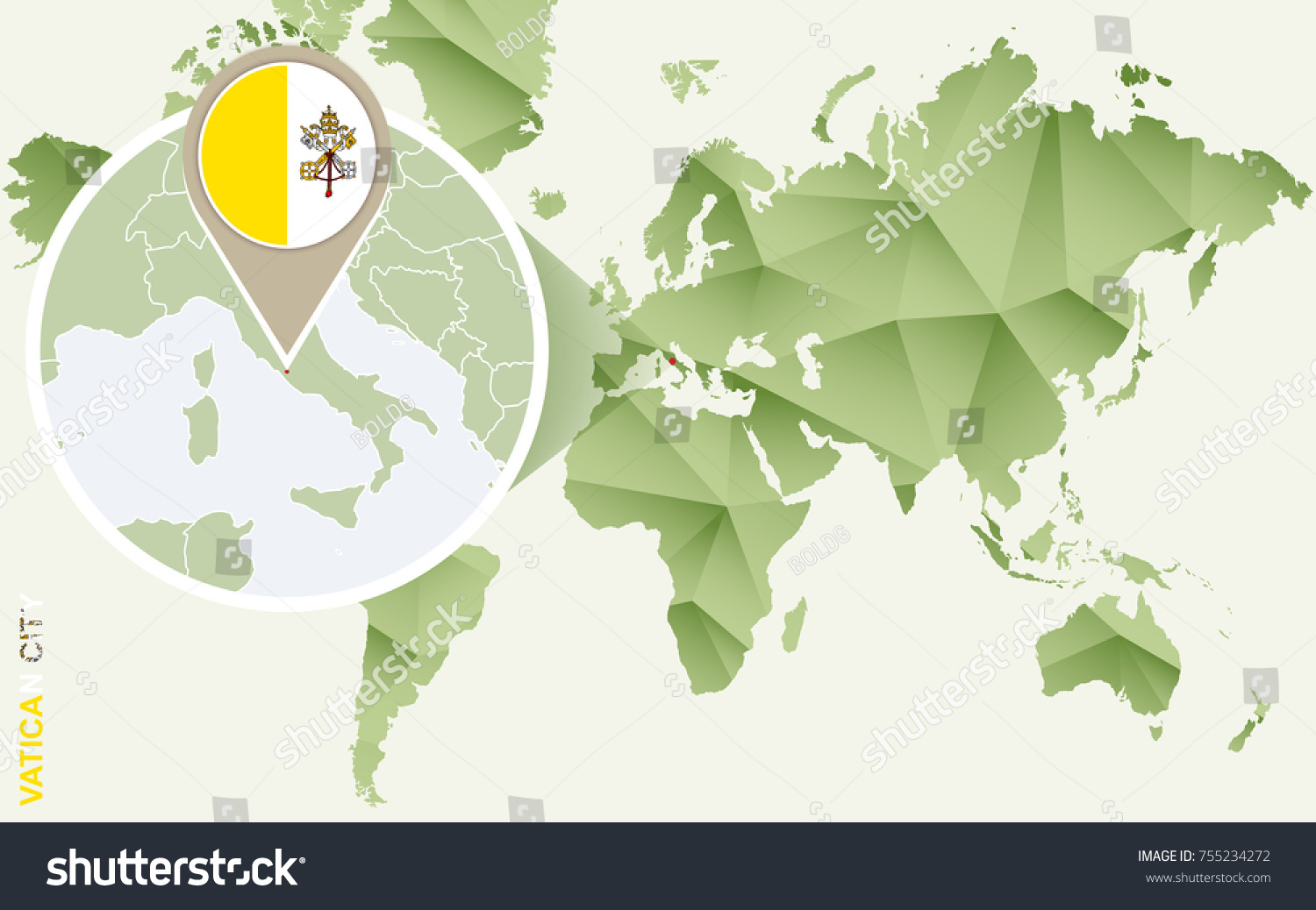 Infographic For Vatican City Detailed Map Of Royalty Free Stock