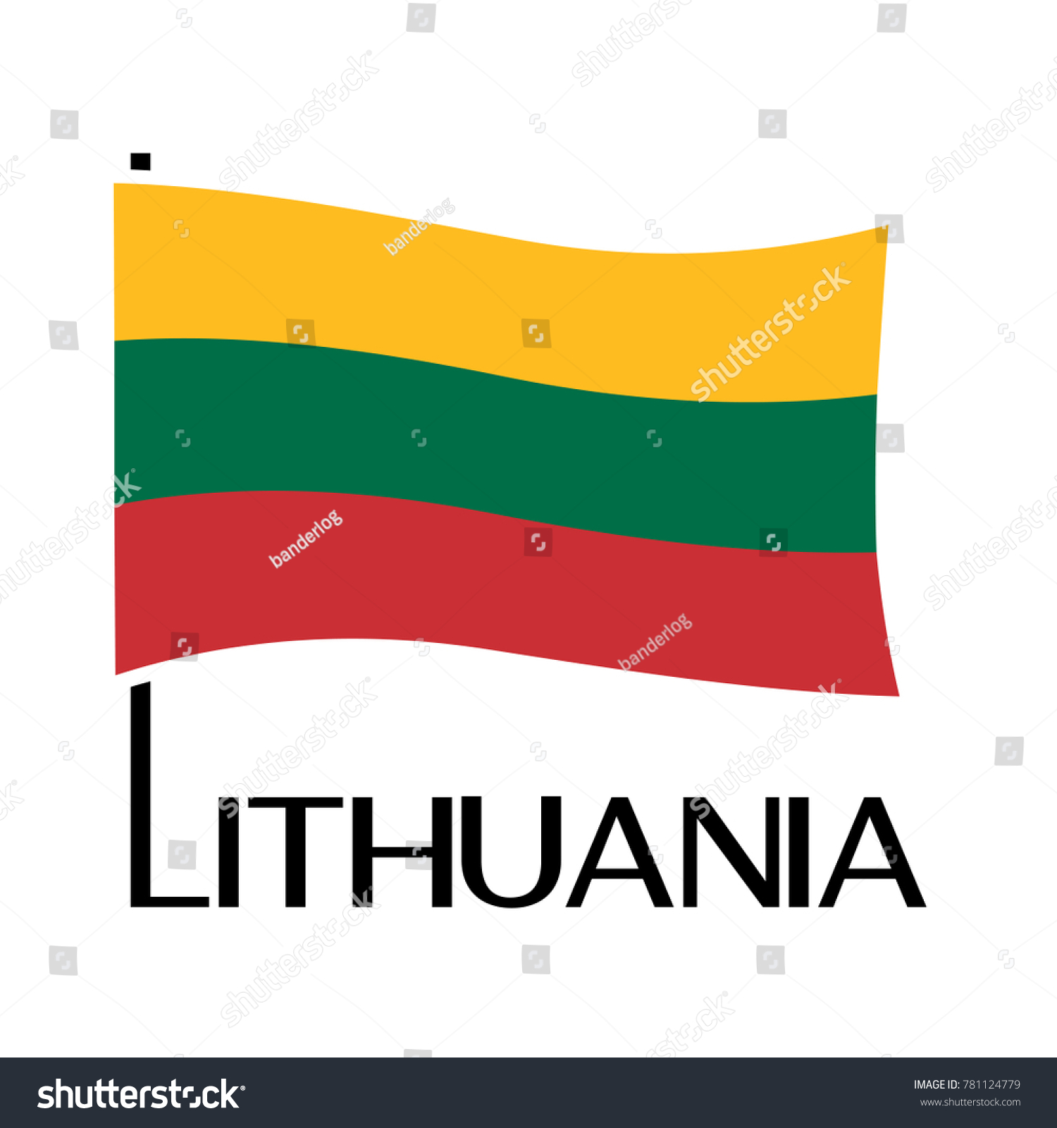 Lithuanian Vector Flag Royalty Free Stock Vector 781124779 Avopix