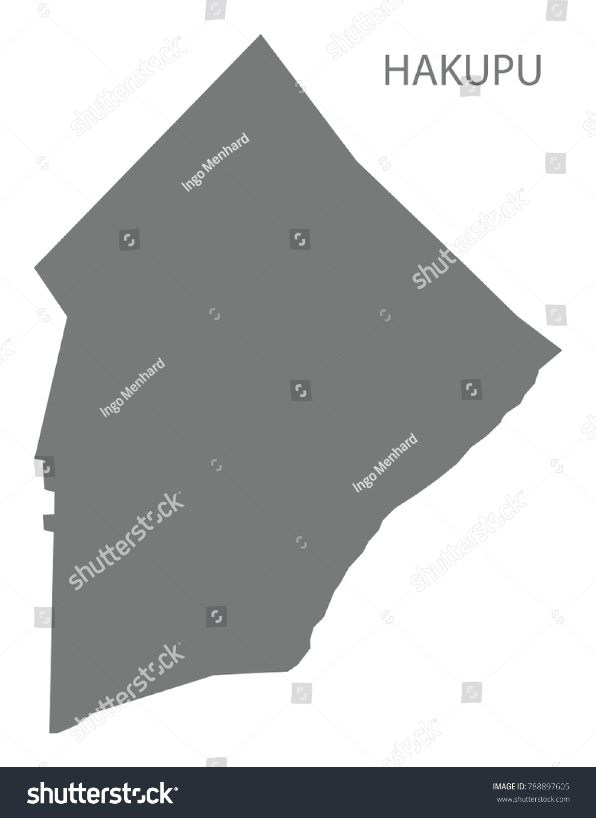 Hakupu Map Of Niue Grey Illustration Silhouette Royalty Free Stock