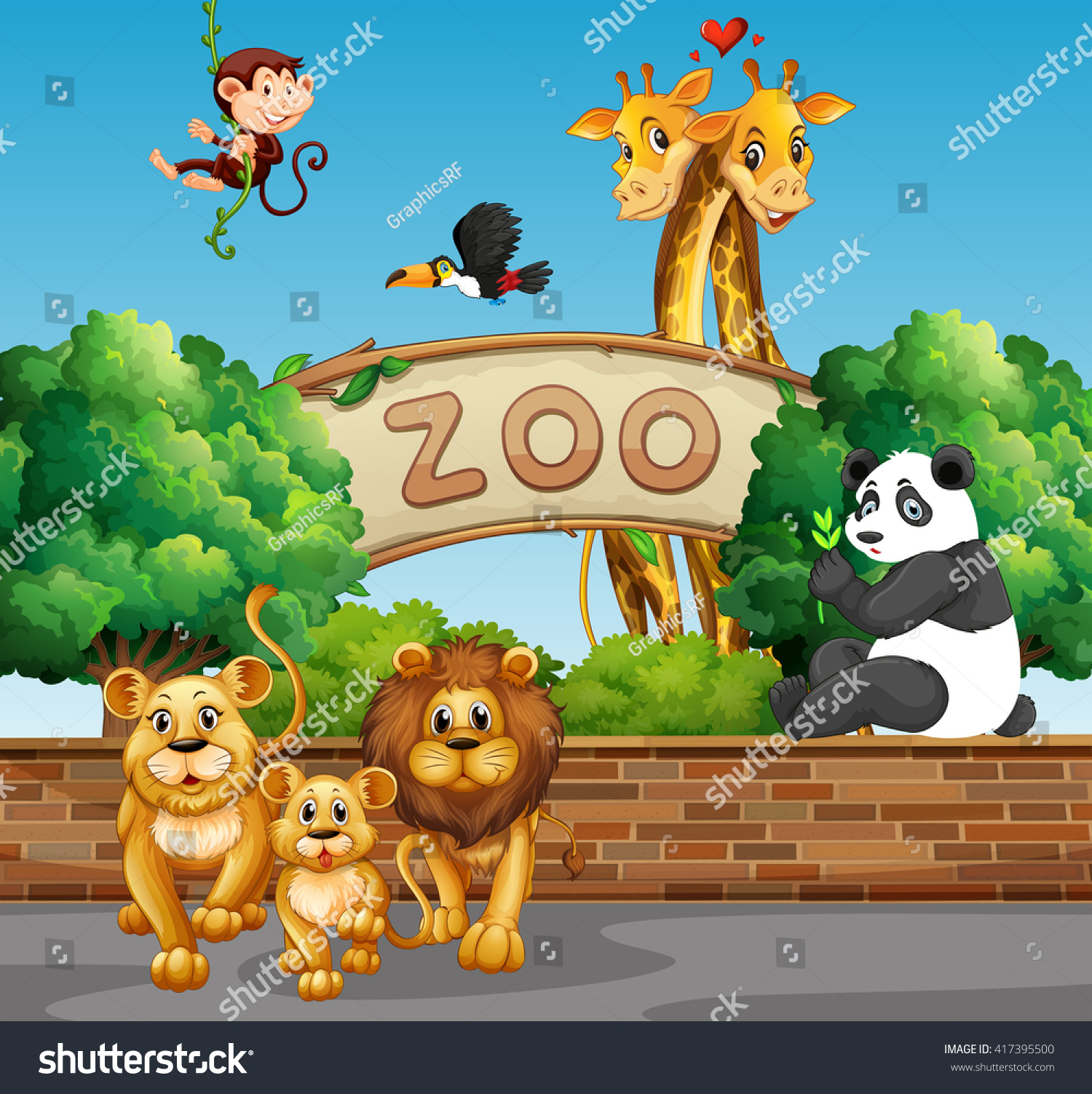 cartoon image zoo