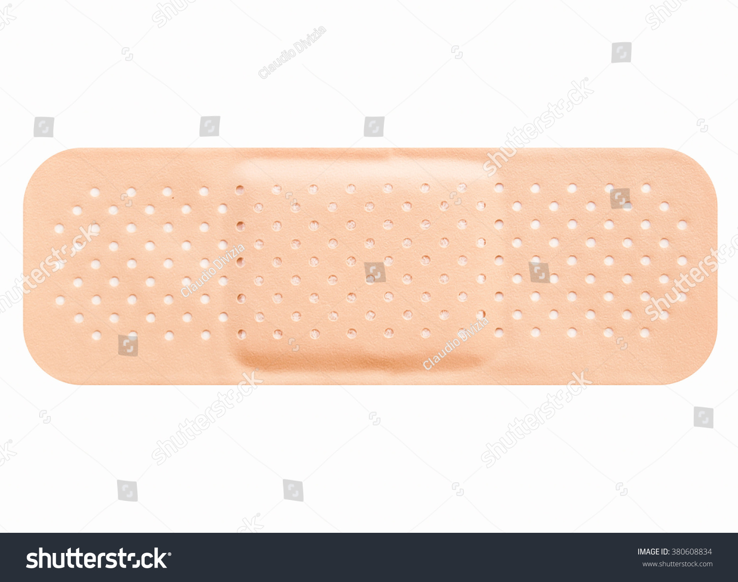 Band Aid Isolated Over White Background Stock Photo 380608834