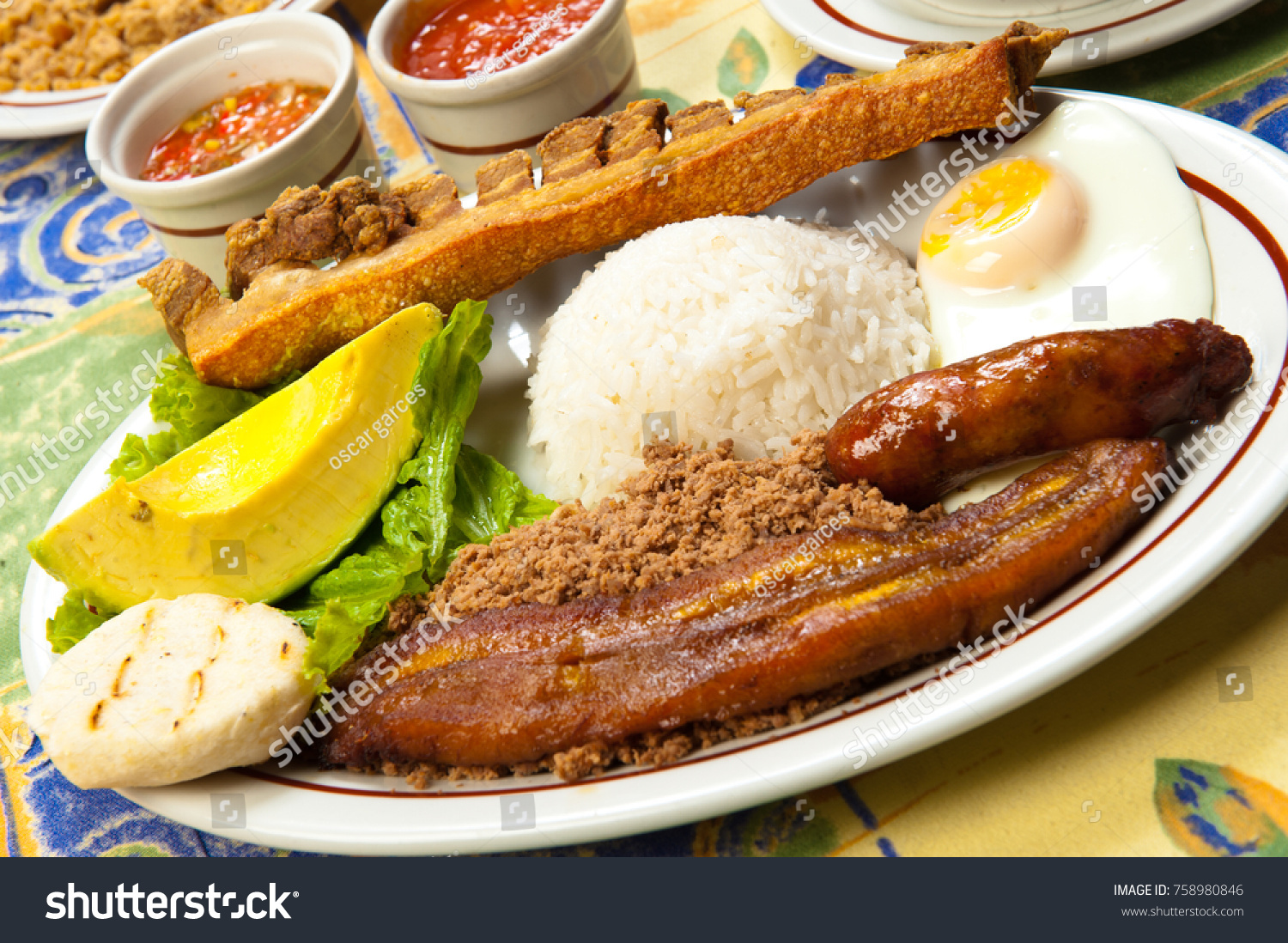 Bandeja Paisa Traditional Colombian Food Stock Photo Edit Now