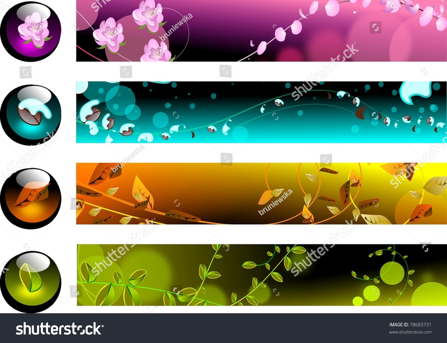 Banners Web Pages About Aesthetic Nice Stock Illustration 78683731